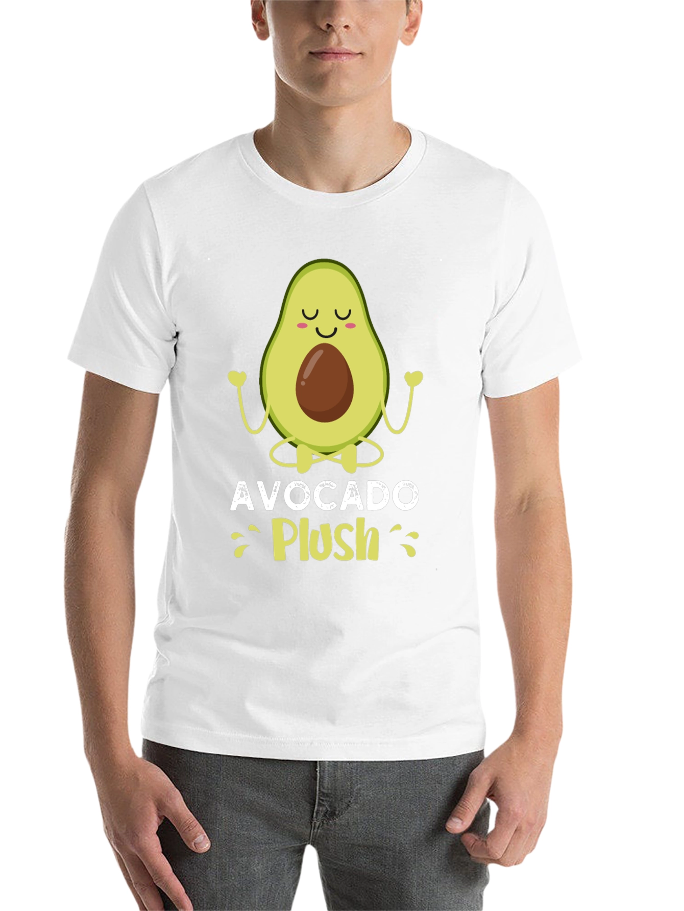 Black Avocado Plush T-Shirt - Yoga Style Tee view 14