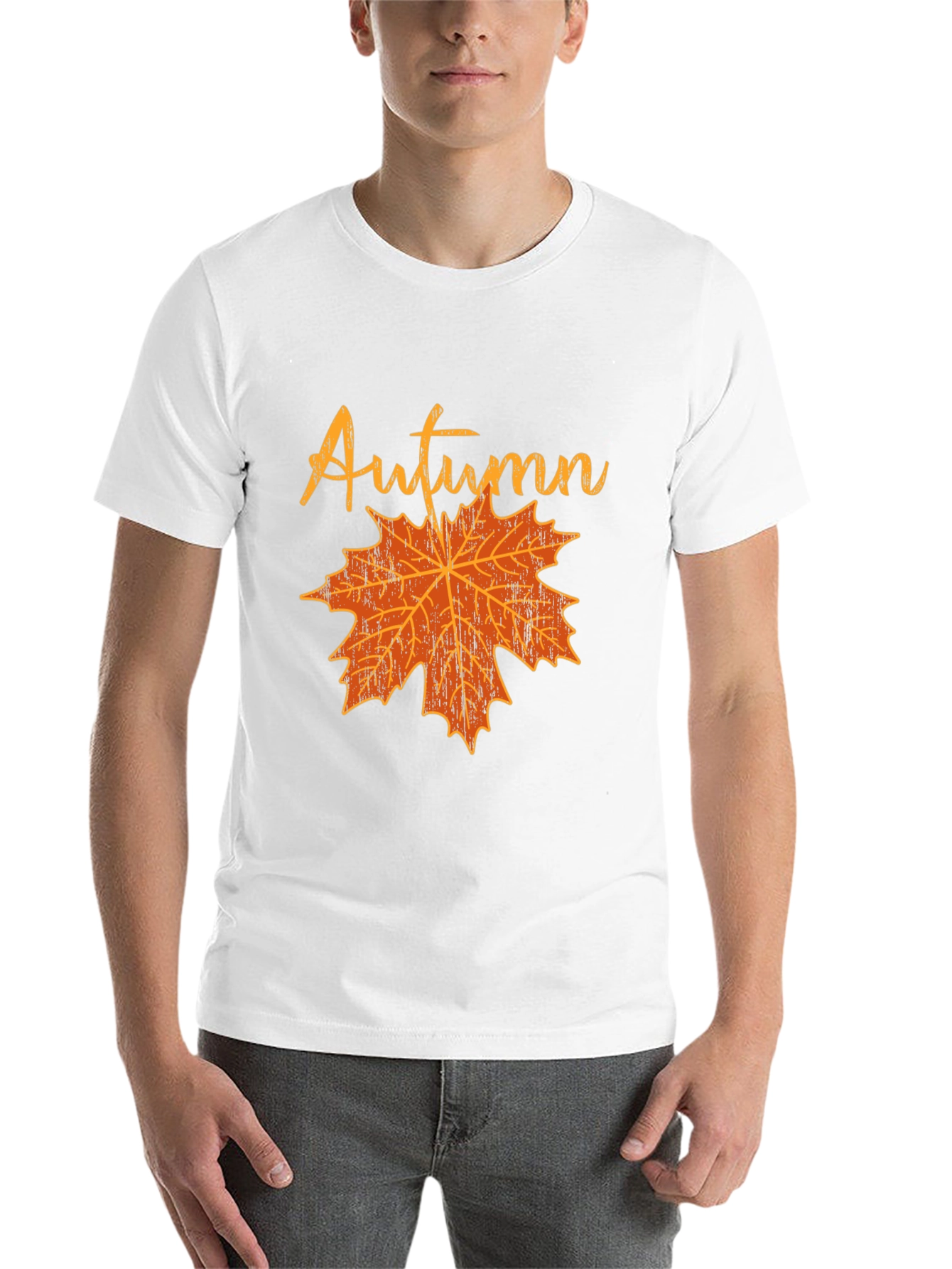 Black Autumn Leaf Graphic T-Shirt - Black view 14