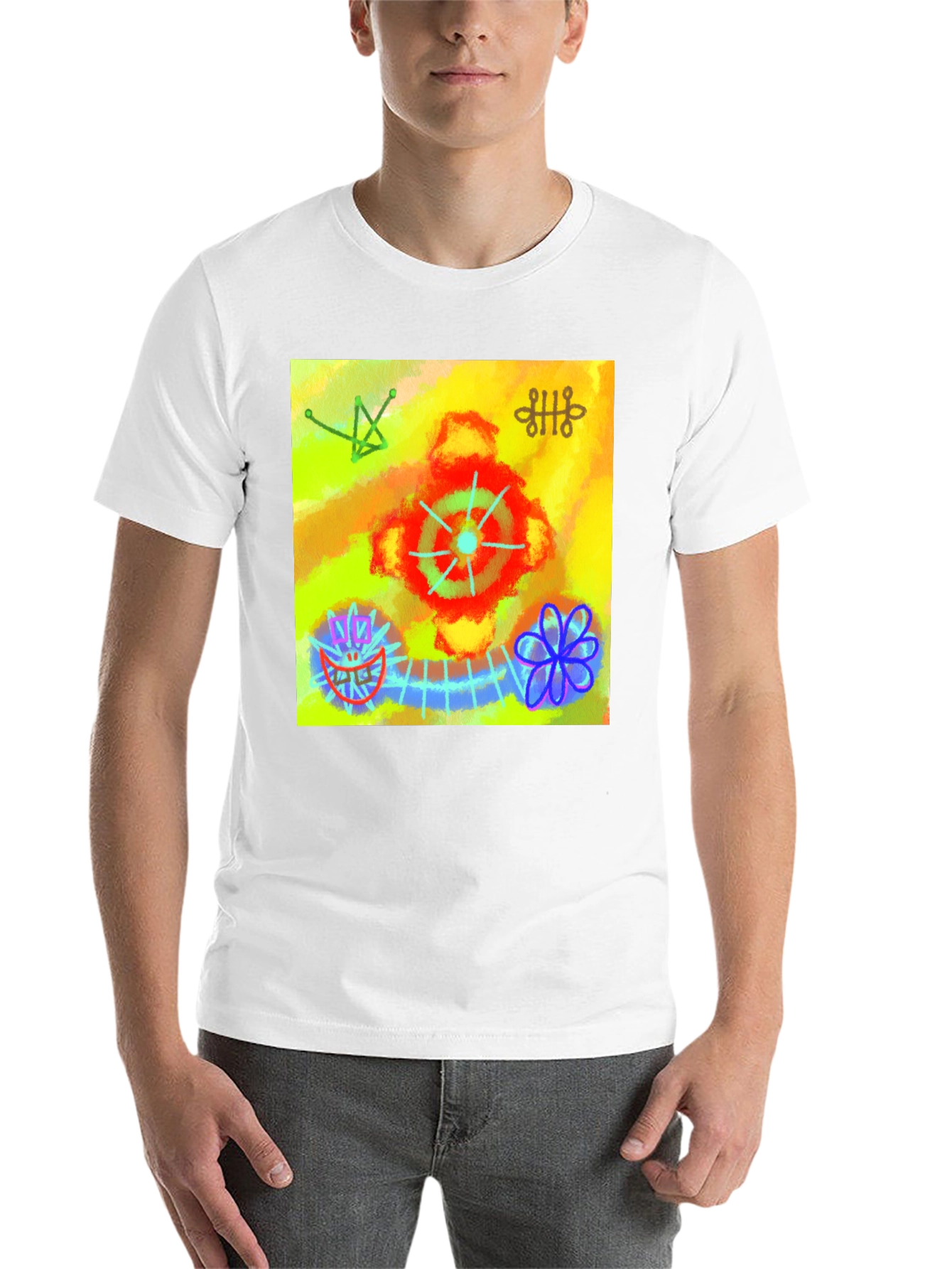 Black Abstract Art Graphic Tee - Unique Design view 14