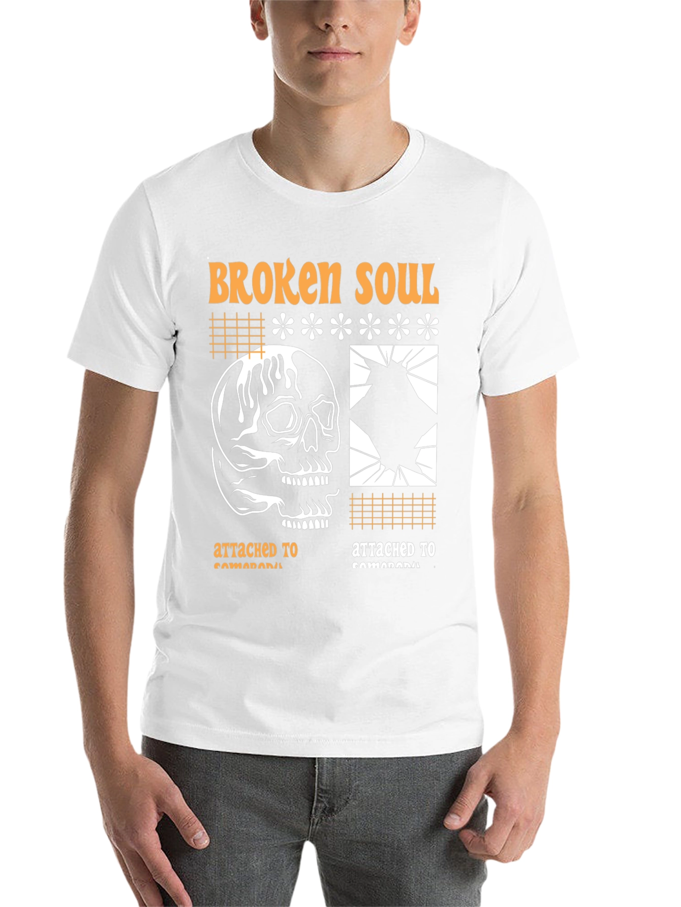 Black Broken Soul Graphic Print T-Shirt view 14