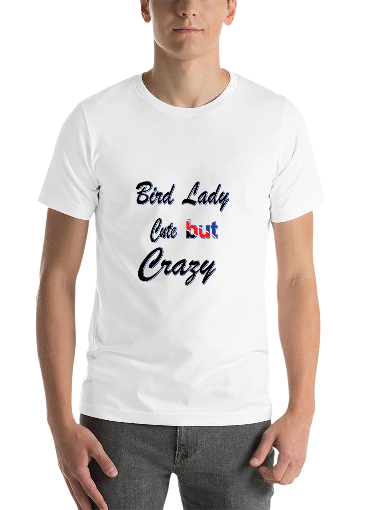 Black Bird Lady Cute But Crazy Black T-Shirt view 14