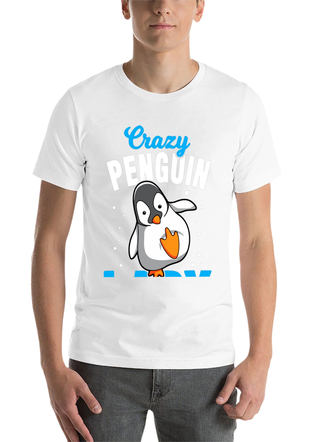 Black Crazy Penguin Dad Black T-Shirt view 14