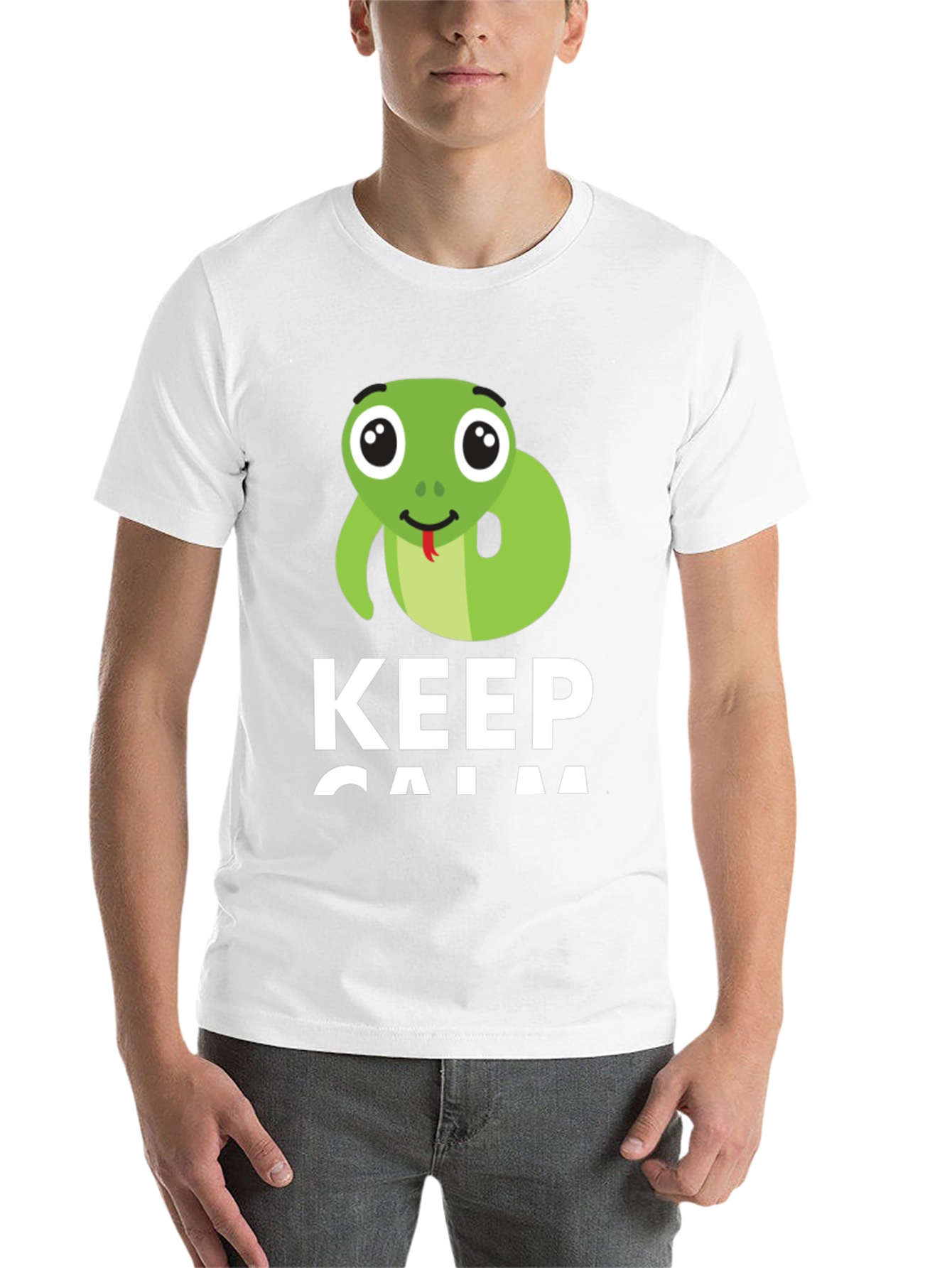 Black Keep Calm Snake T-Shirt view 14