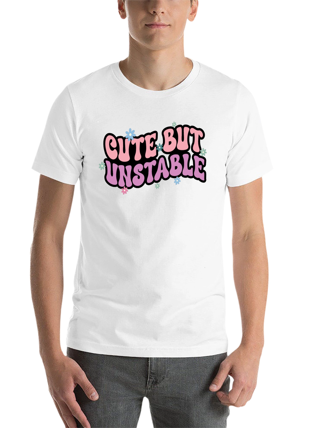 Black Cute But Unstable Graphic Tee view 14
