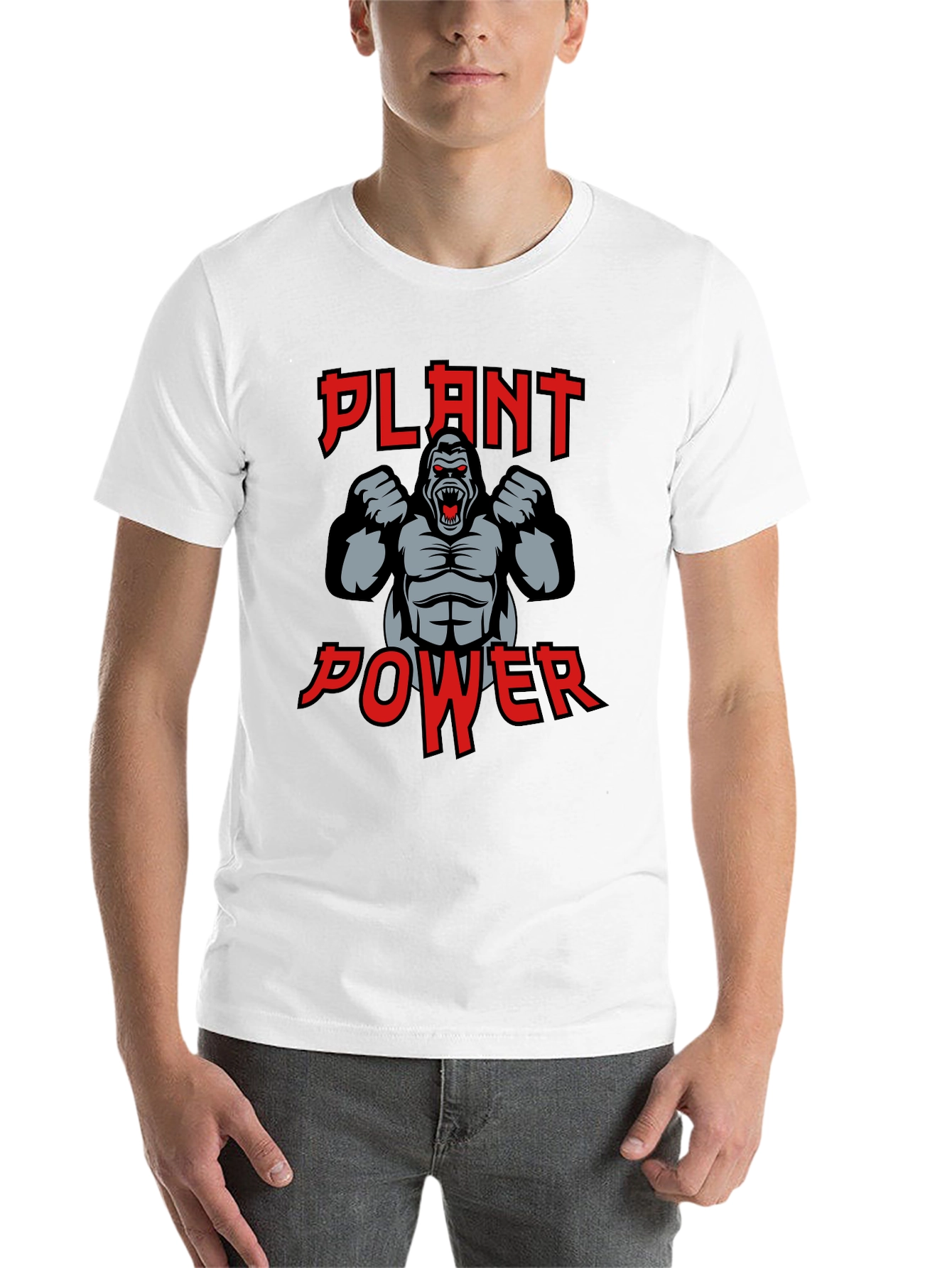 Black Plant Power Gorilla Graphic T-Shirt view 14