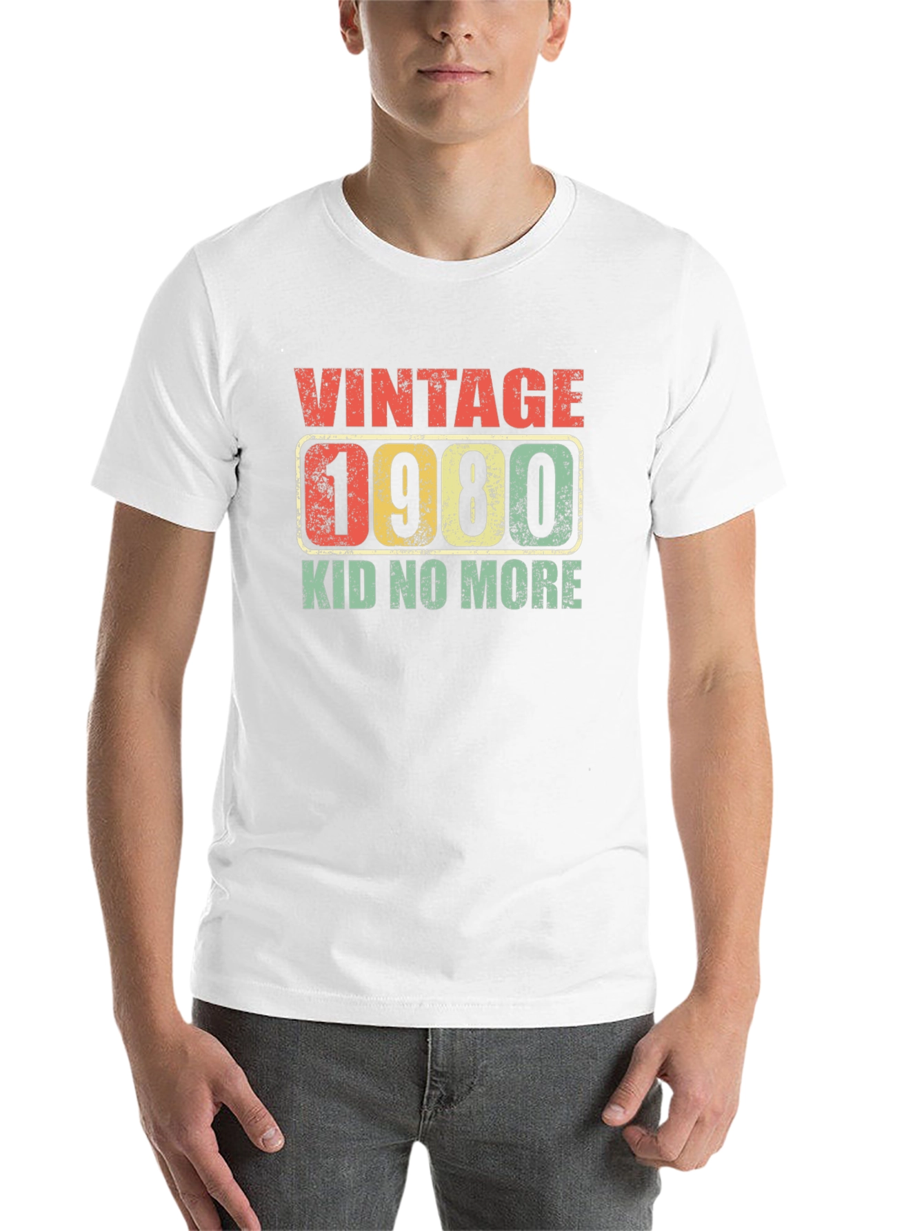 Black Vintage 1980 Kid No More Graphic T-Shirt view 14