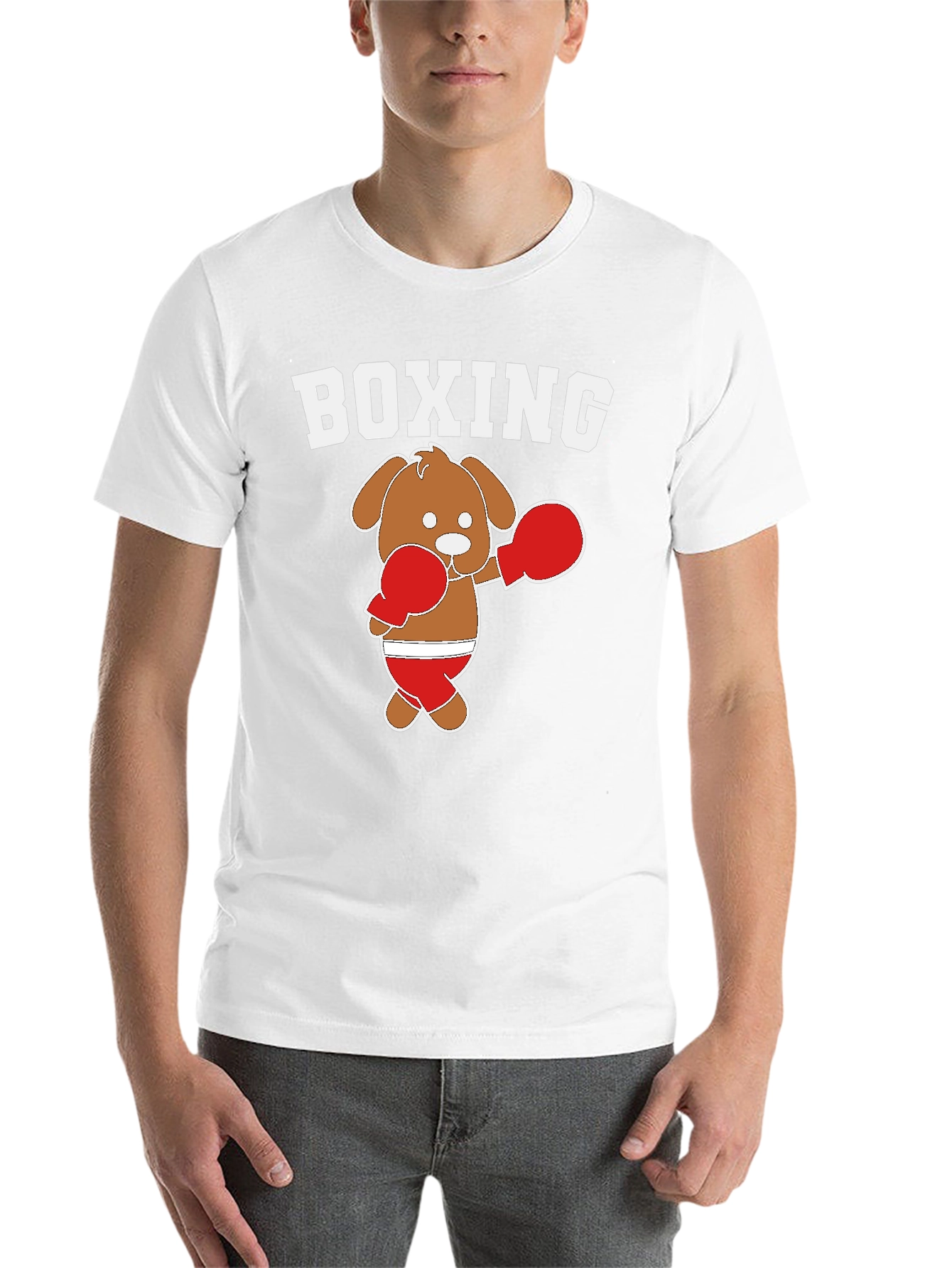 Black Boxing Dog Graphic Tee view 14