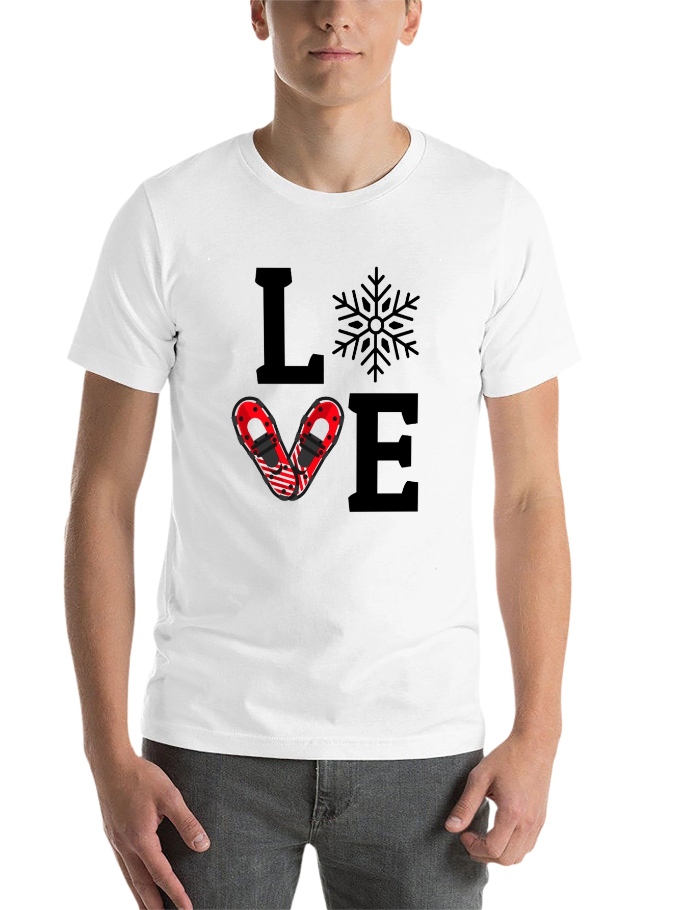 Love Snowshoeing Graphic Tee - Black - 14