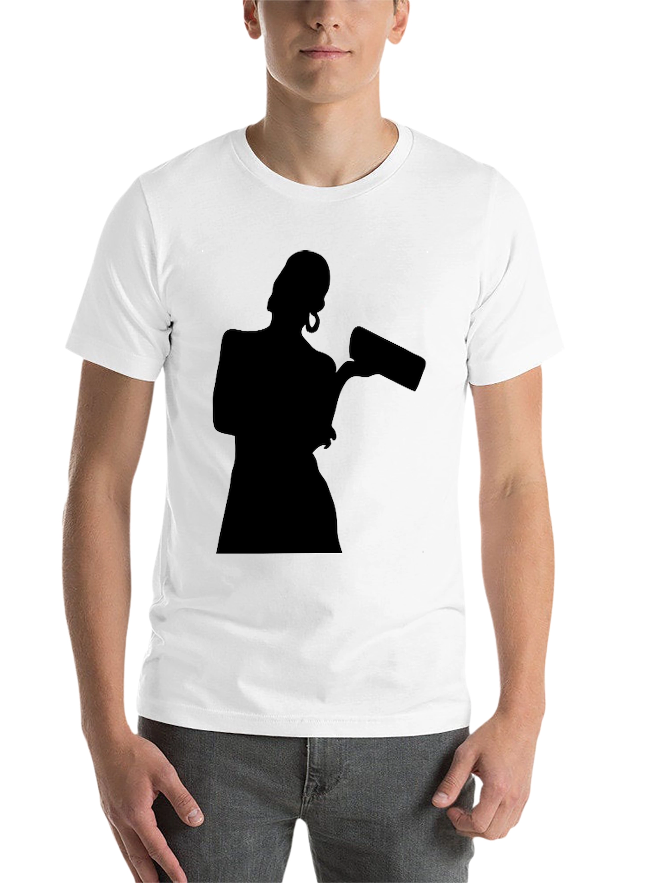 Black Silhouette Graphic Black T-Shirt view 14