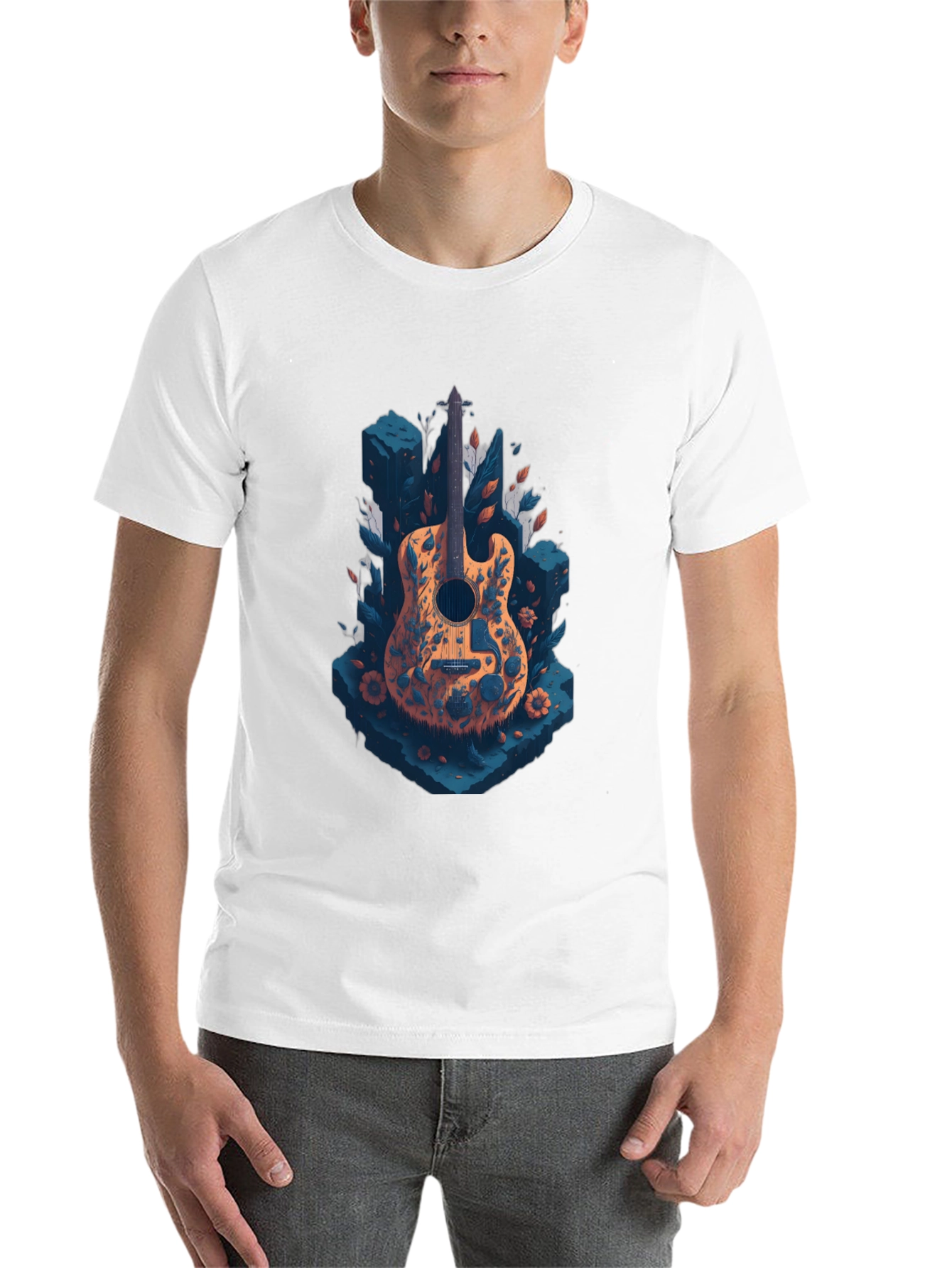 Black Guitar Graphic Tee - Black view 14