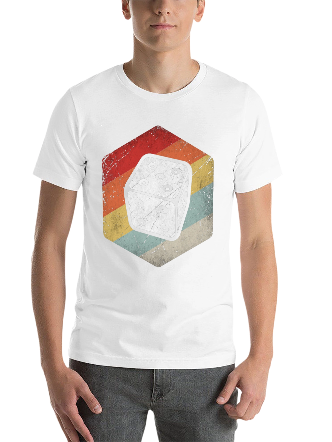 Black Retro Dice Graphic Tee view 14