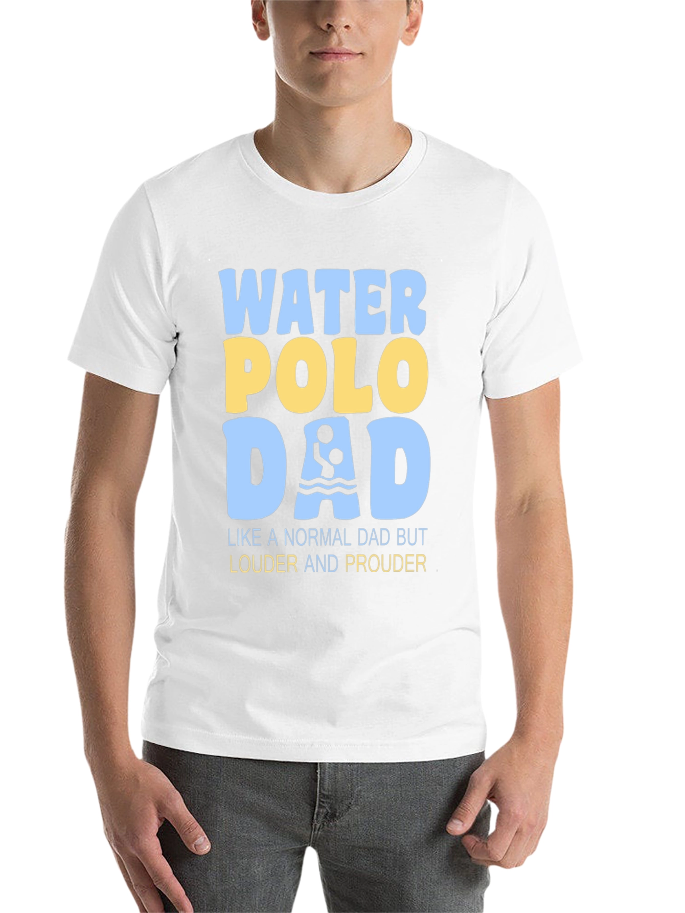 Black Water Polo Dad T-Shirt - Louder and Prouder view 14