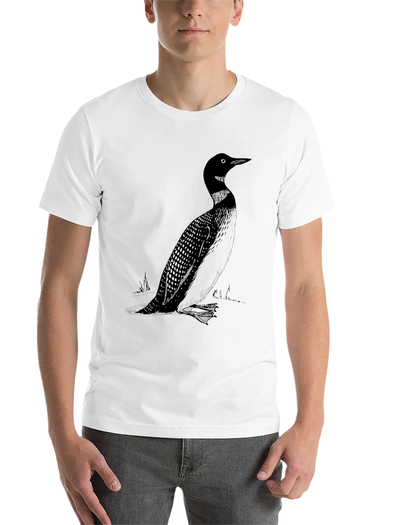 Black Black Loon Graphic Tee - Nature Lover's Shirt view 14