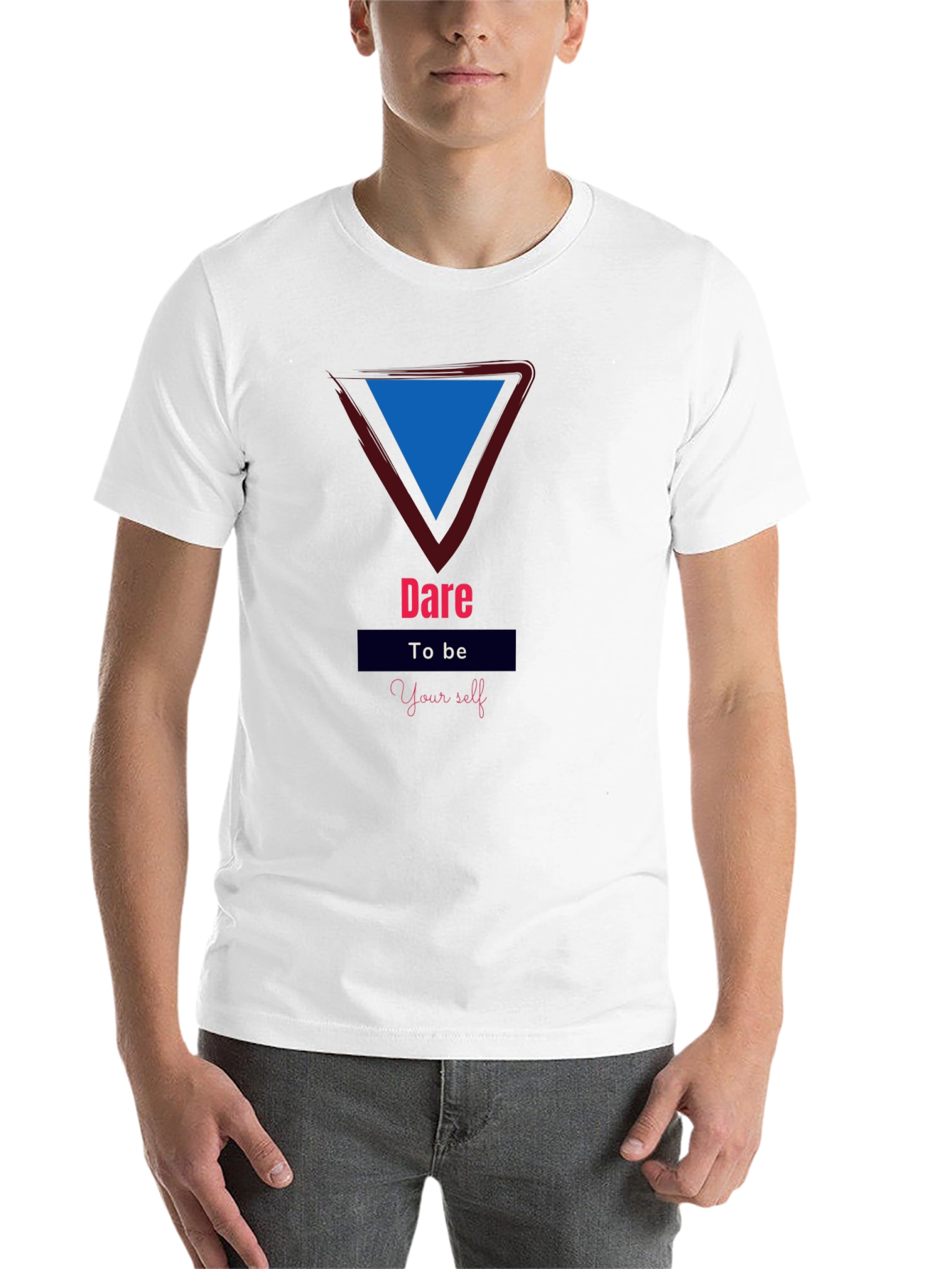 Black Dare to be Yourself Black T-Shirt view 14