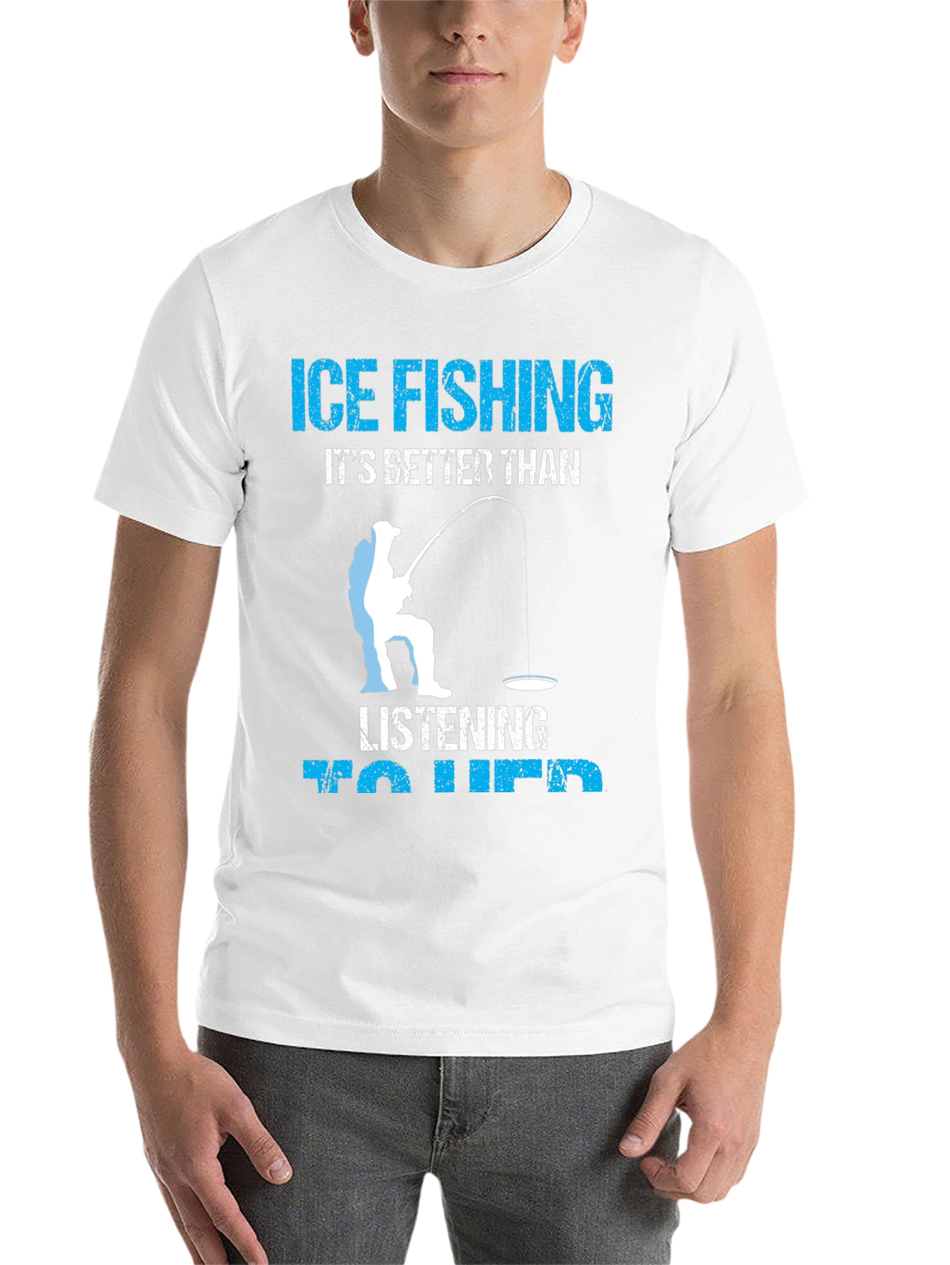 Black Ice Fishing Better Than Her T-Shirt view 14
