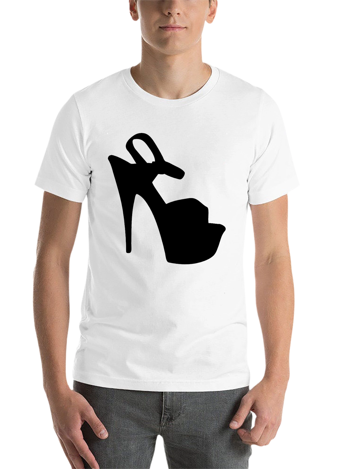 Black High Heel Graphic Black T-Shirt view 14