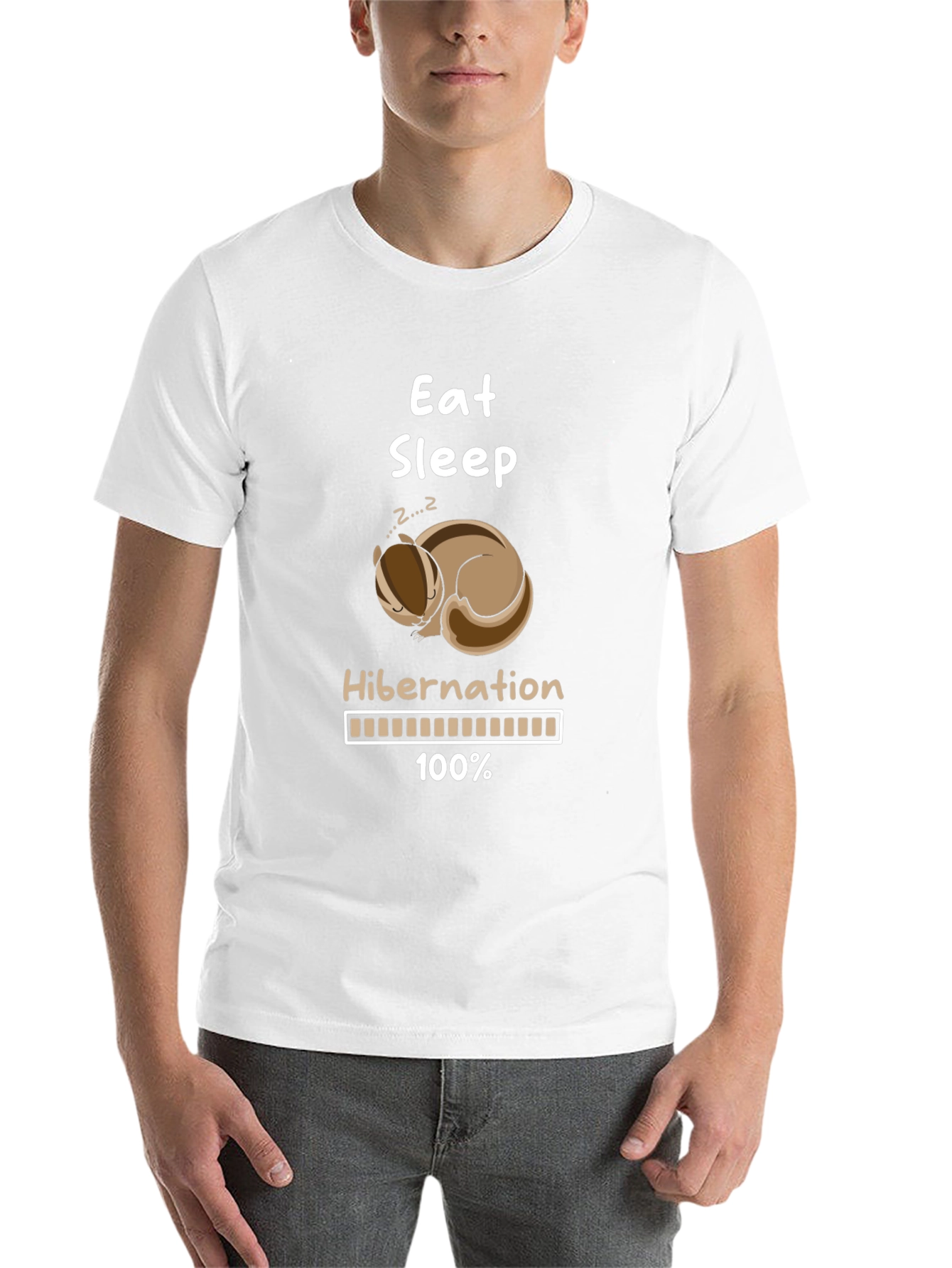 Black Eat Sleep Hibernation T-Shirt Funny Animal Lover Tee view 14
