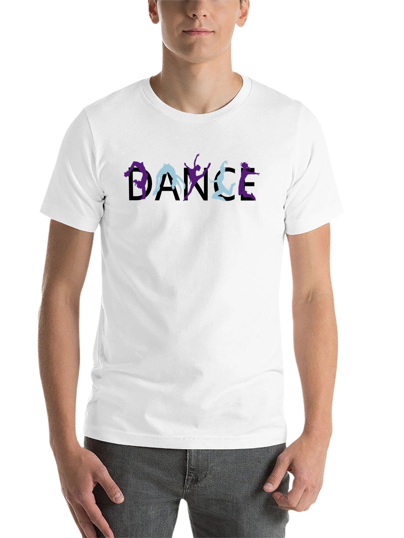 Black Dance Silhouette Graphic Tee - Stylish Cotton T-Shirt view 14