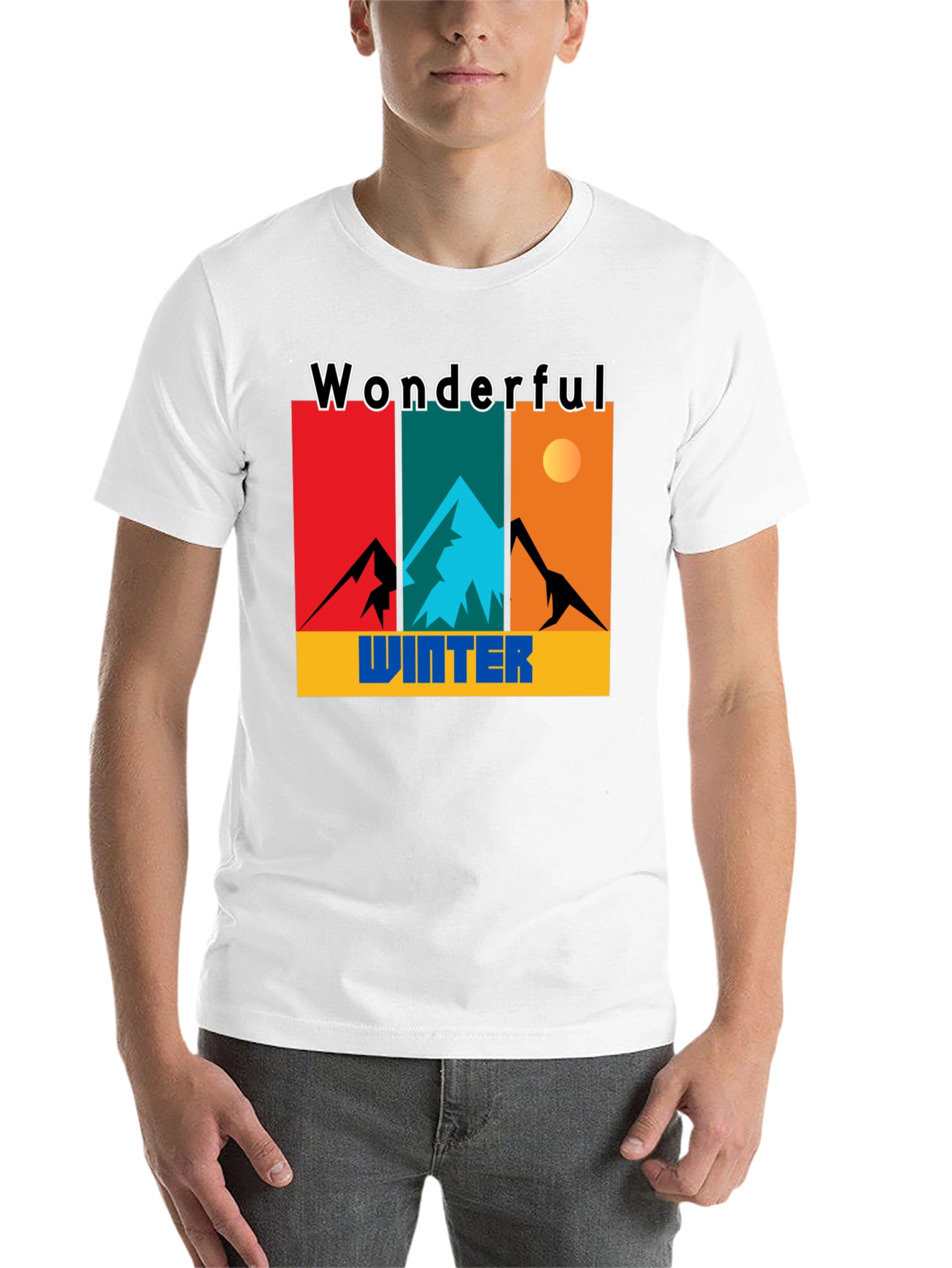 Black Wonderful Winter Graphic Tee view 14