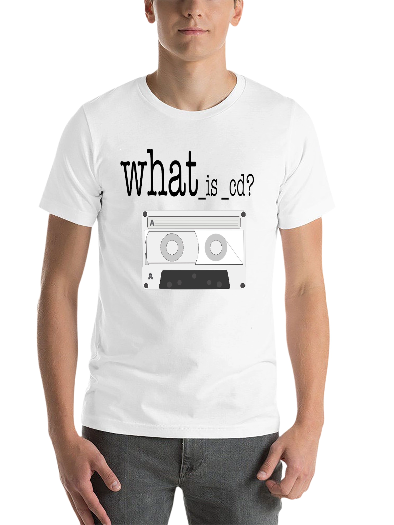 Black Retro Cassette Tape T-Shirt - What is CD? view 14