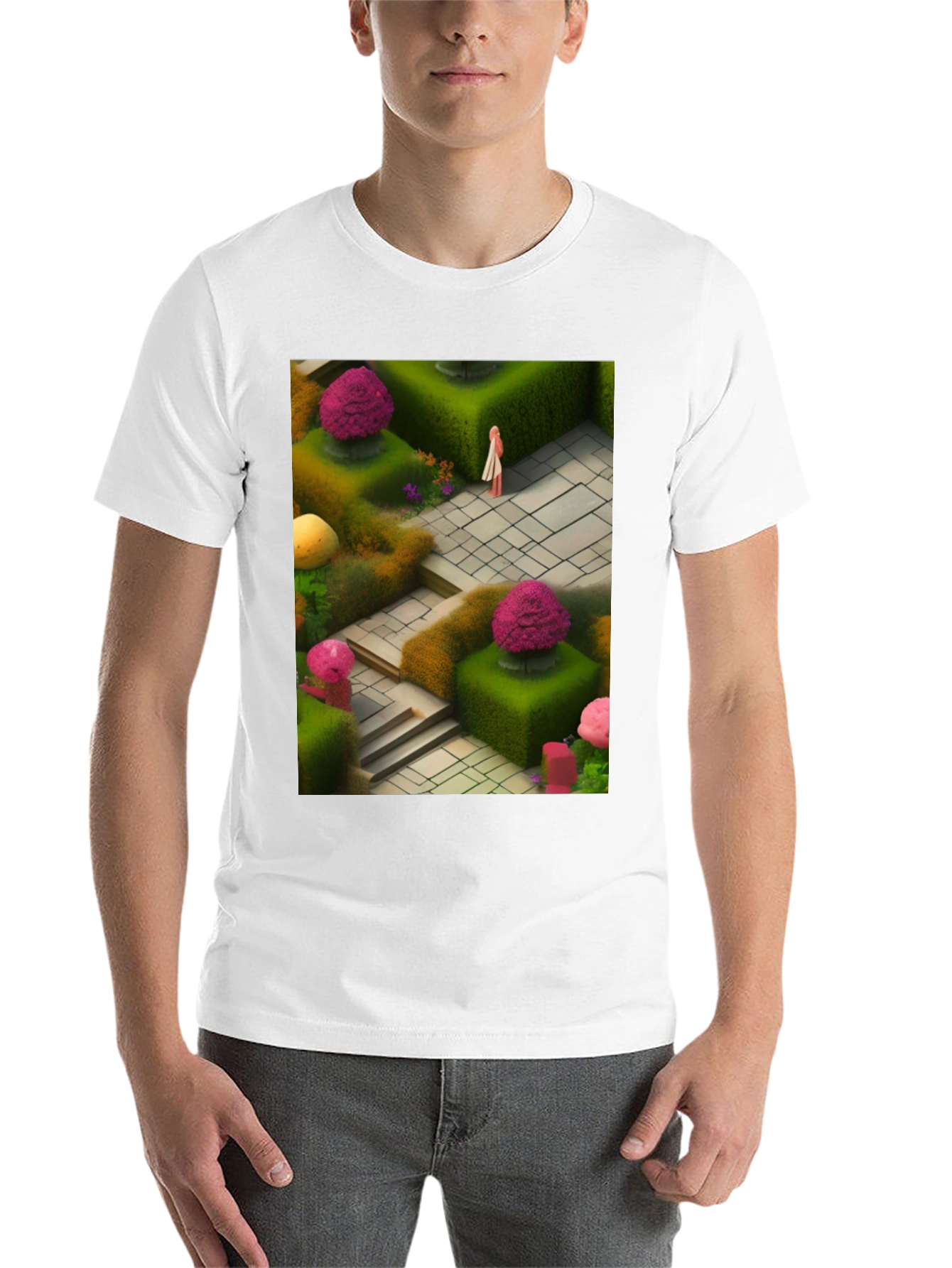 Garden Maze Graphic Tee - Black - 14