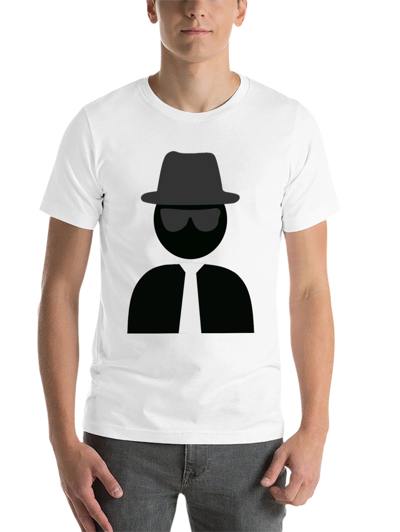 Men's Black T-Shirt with Detective Graphic - 14