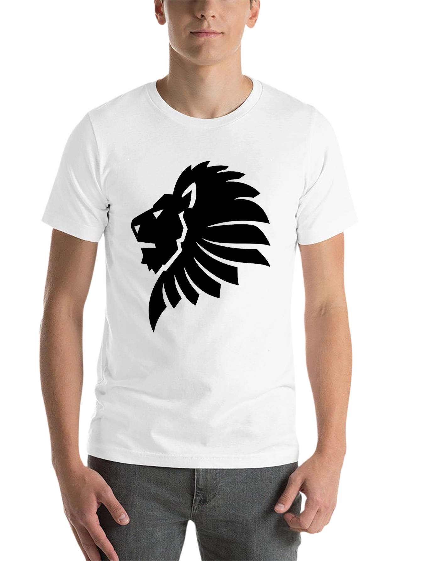 Black Lion Graphic Black T-Shirt view 14