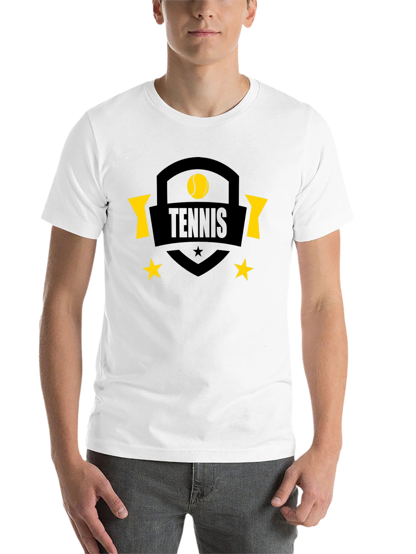 Black Tennis Graphic Black T-Shirt view 14