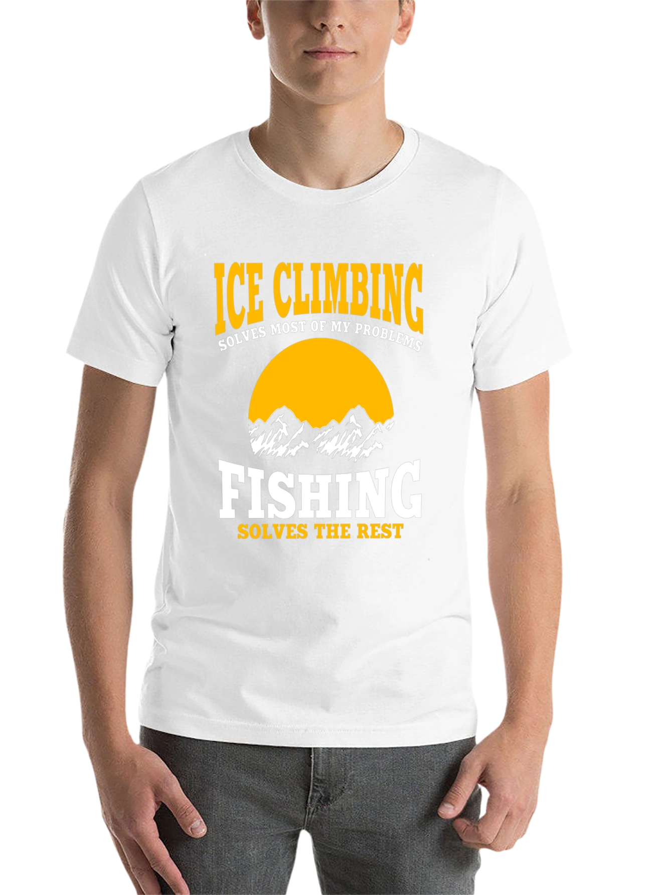 Black Ice Climbing & Fishing Graphic T-Shirt view 14