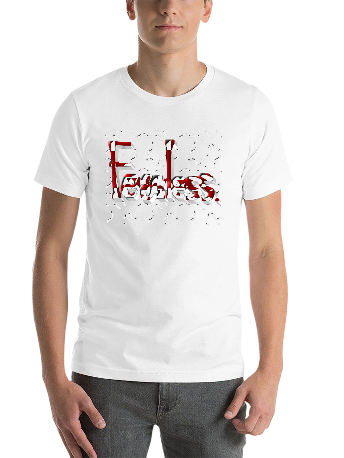 Black Fearless Graphic T-Shirt - Stylish Cotton Blend view 14