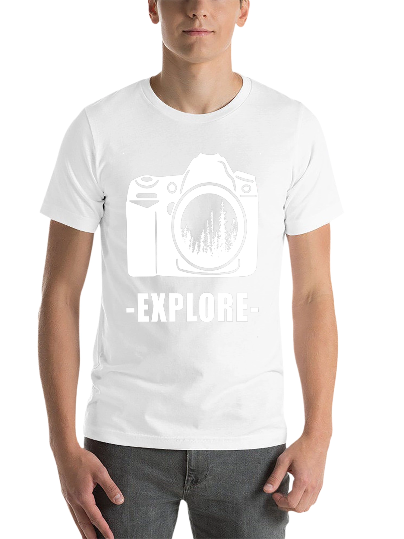 Black Explore Outdoors T-Shirt - Camera Design view 14