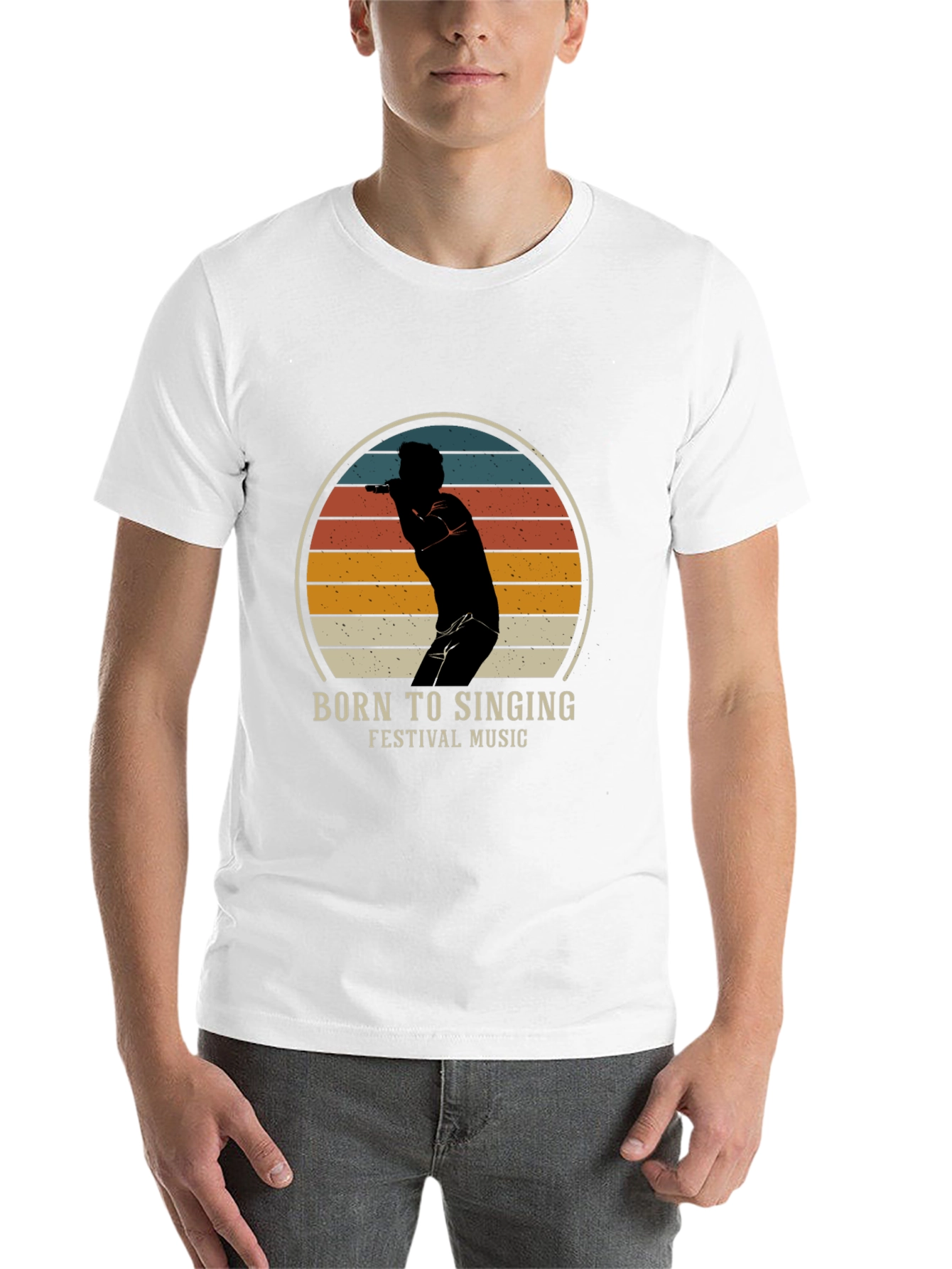 Black Born to Sing T-Shirt - Festival Music view 14