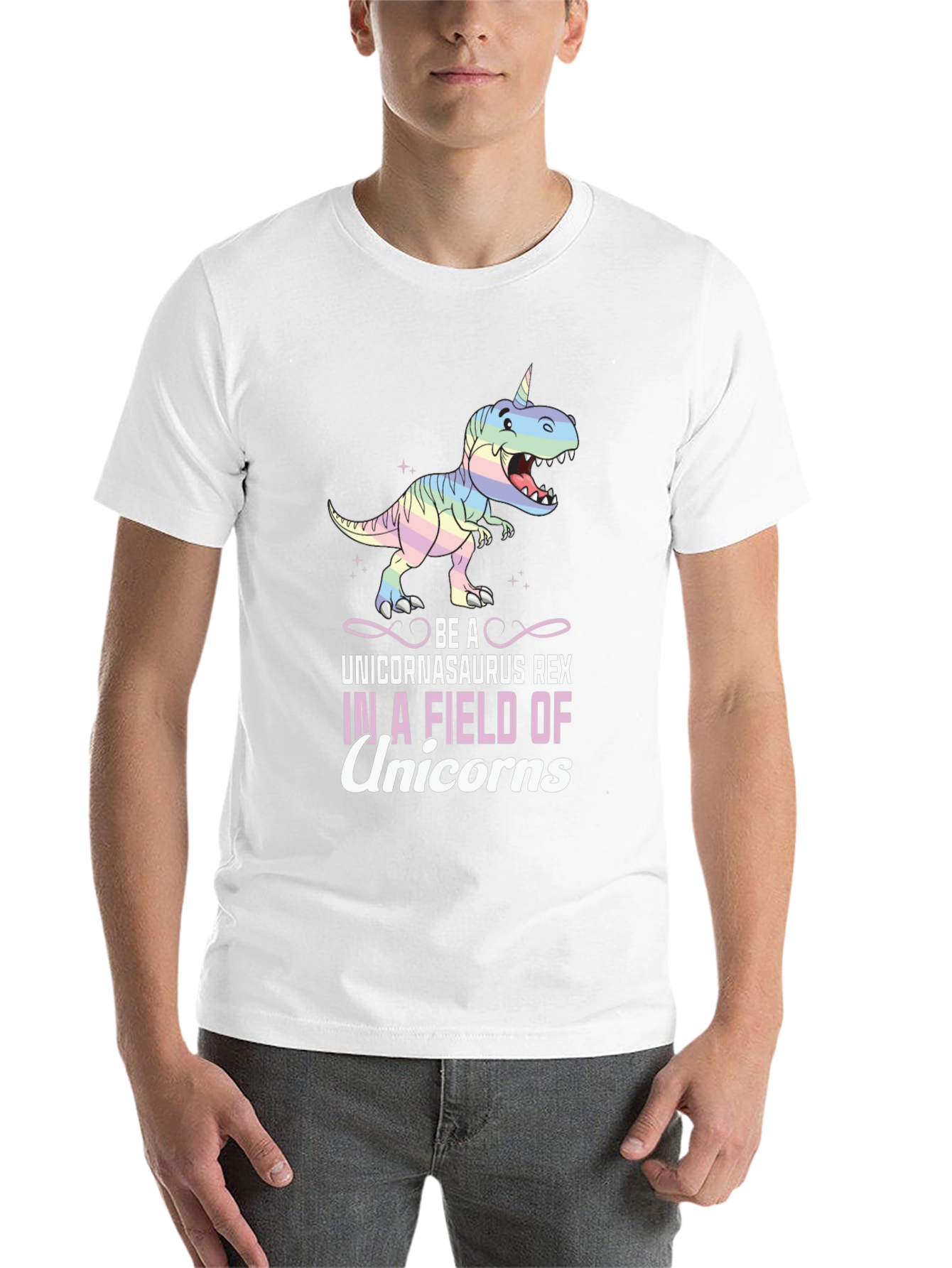 Black Unicornasaurus Rex Graphic T-Shirt view 14