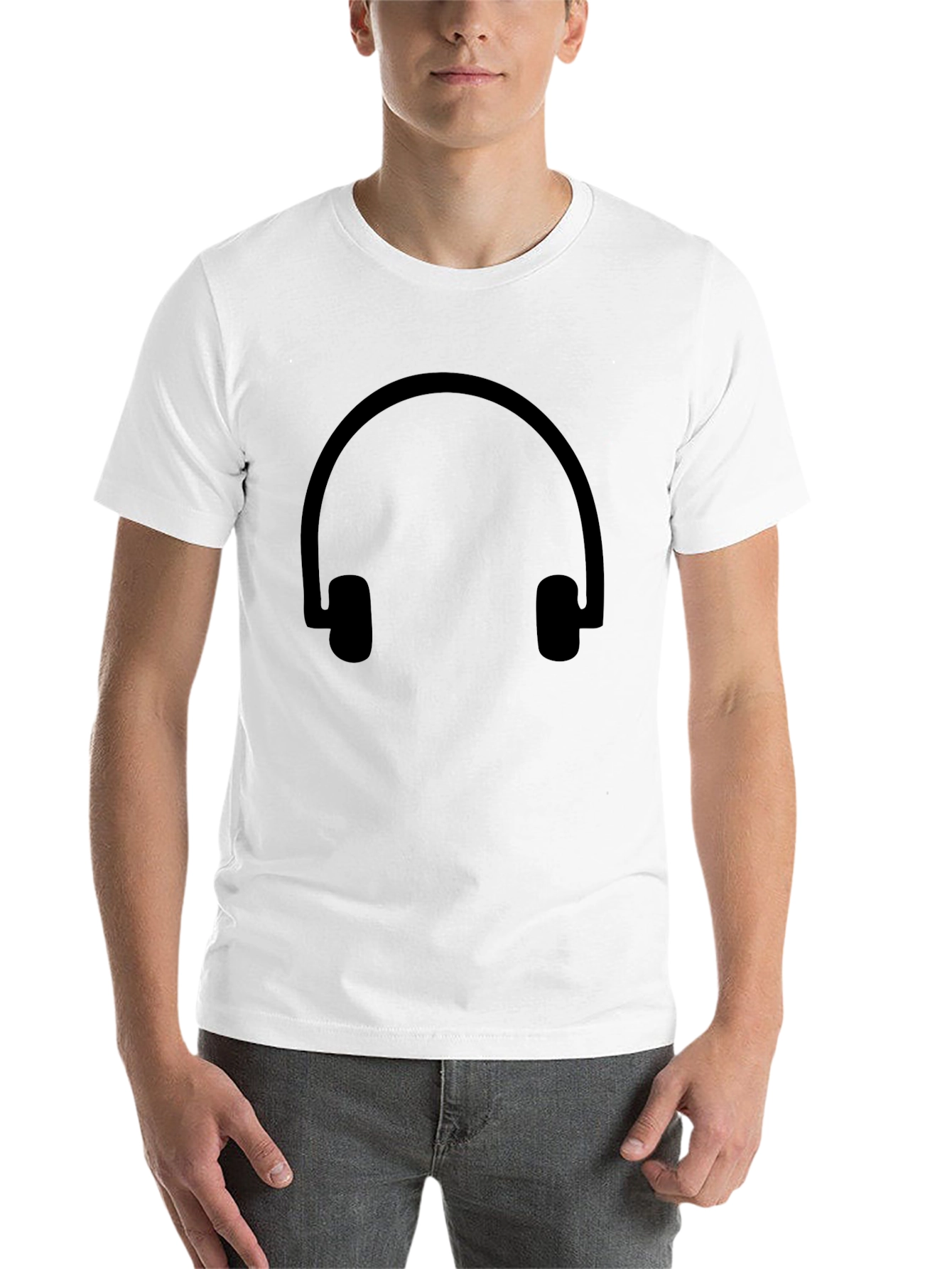 Black Black Headphone Graphic Tee - Casual Style view 14