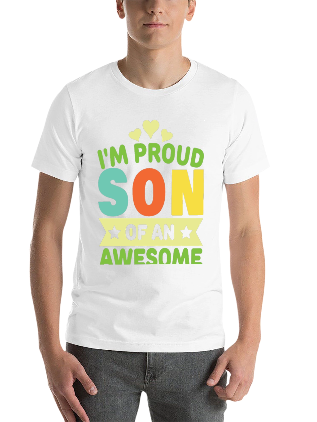 Black Proud Son T-Shirt - Awesome Parent Gift view 14