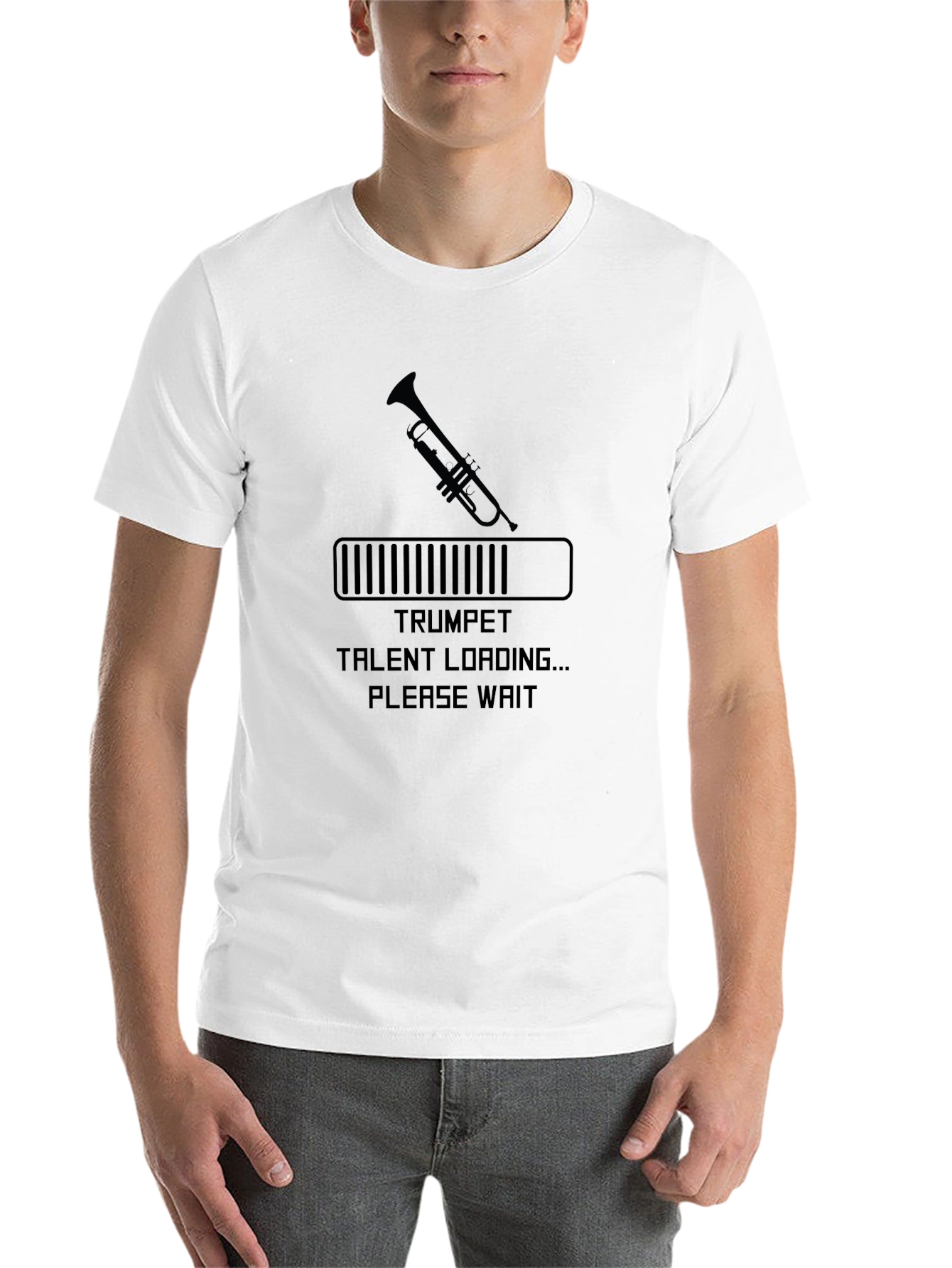 Black Trumpet Talent Loading Funny Musician T-Shirt view 14