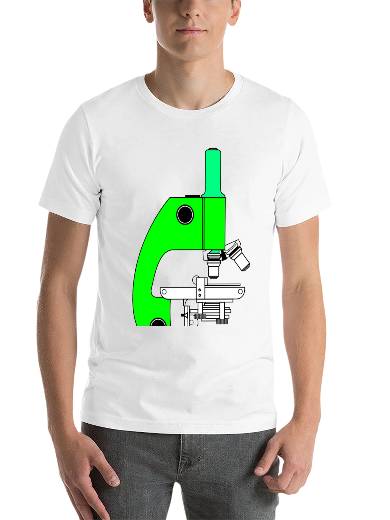 Black Science Tee: Microscope Graphic T-Shirt view 14