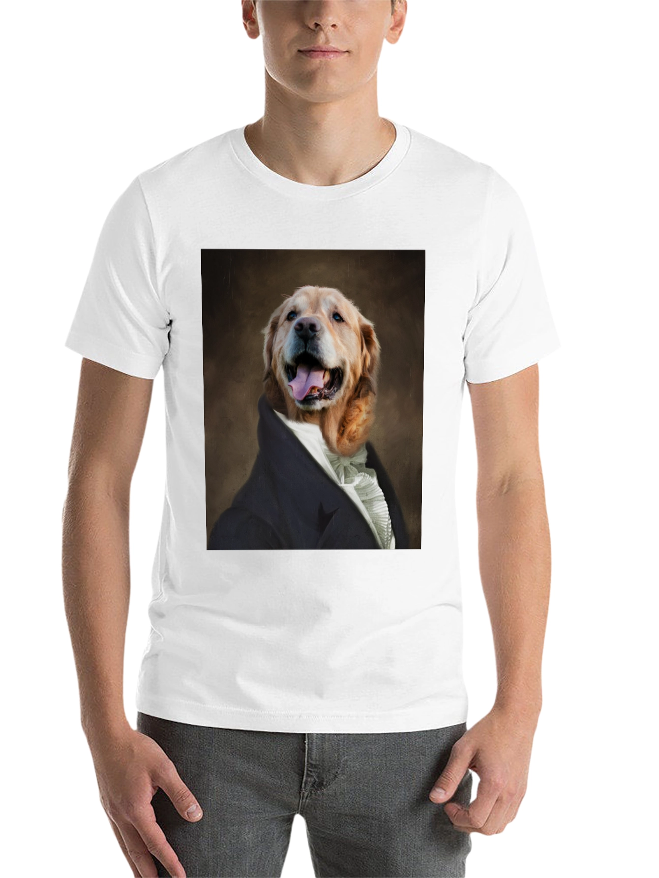 Black Dog Portrait T-Shirt - Canine Royalty Black Tee view 14