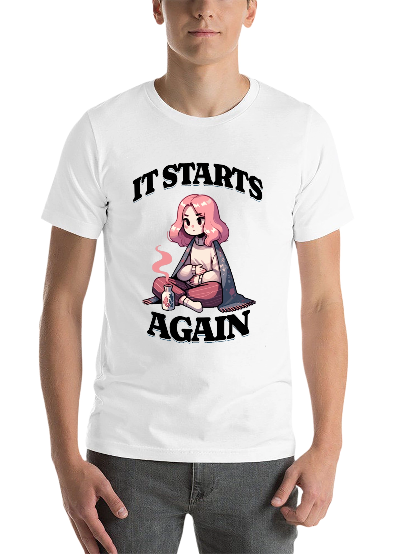 Black It Starts Again Graphic T-Shirt view 14