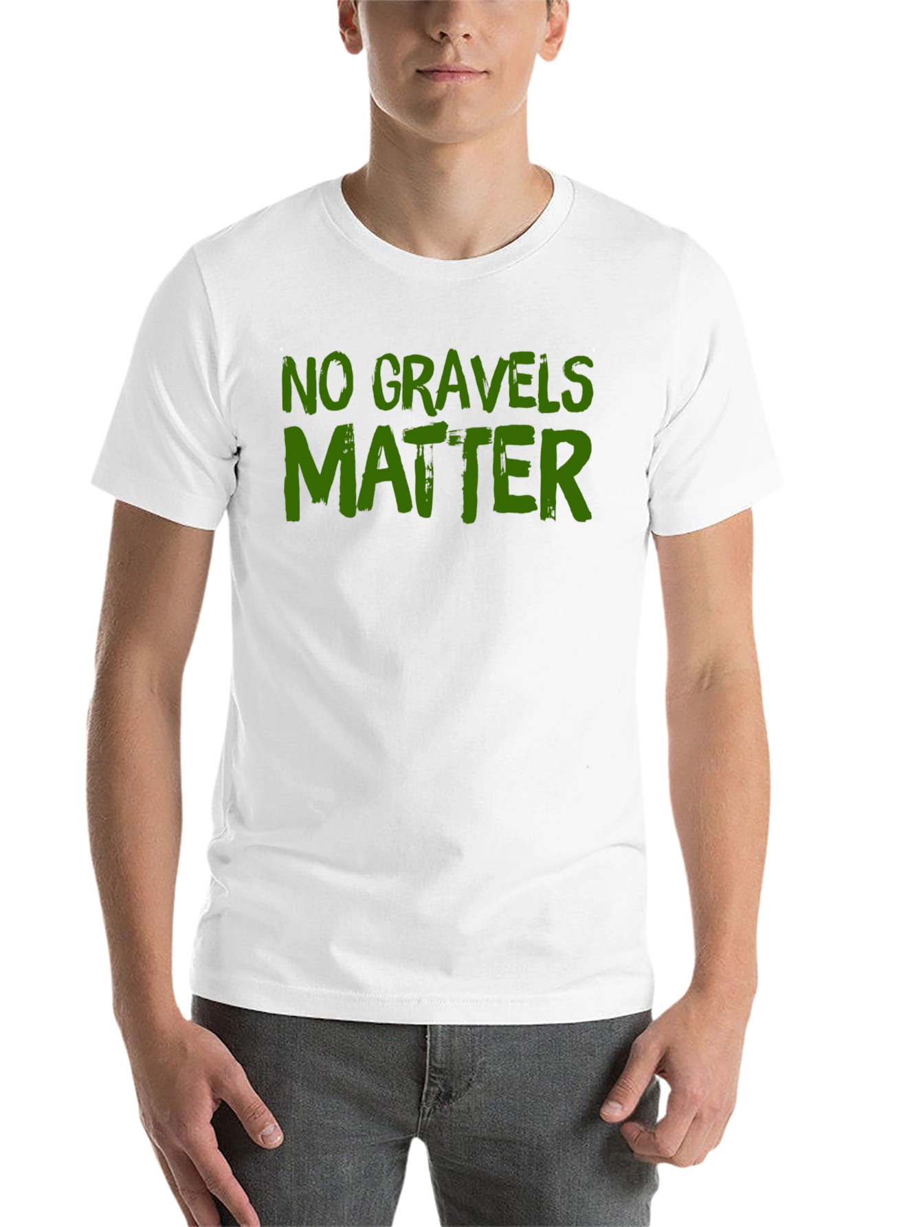 Black No Gravels Matter Funny Graphic T-Shirt view 14