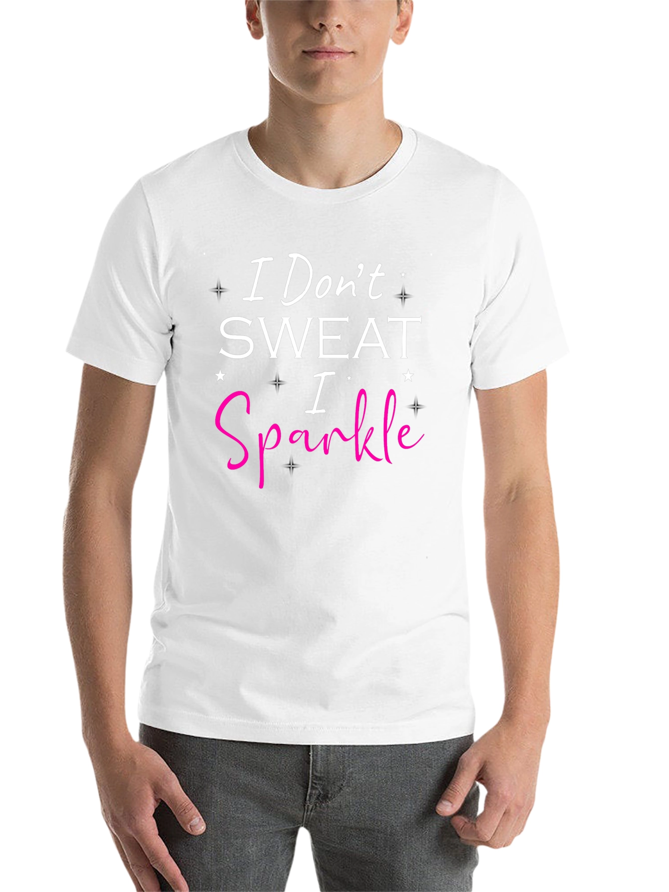 Black I Don't Sweat I Sparkle Graphic Tee view 14