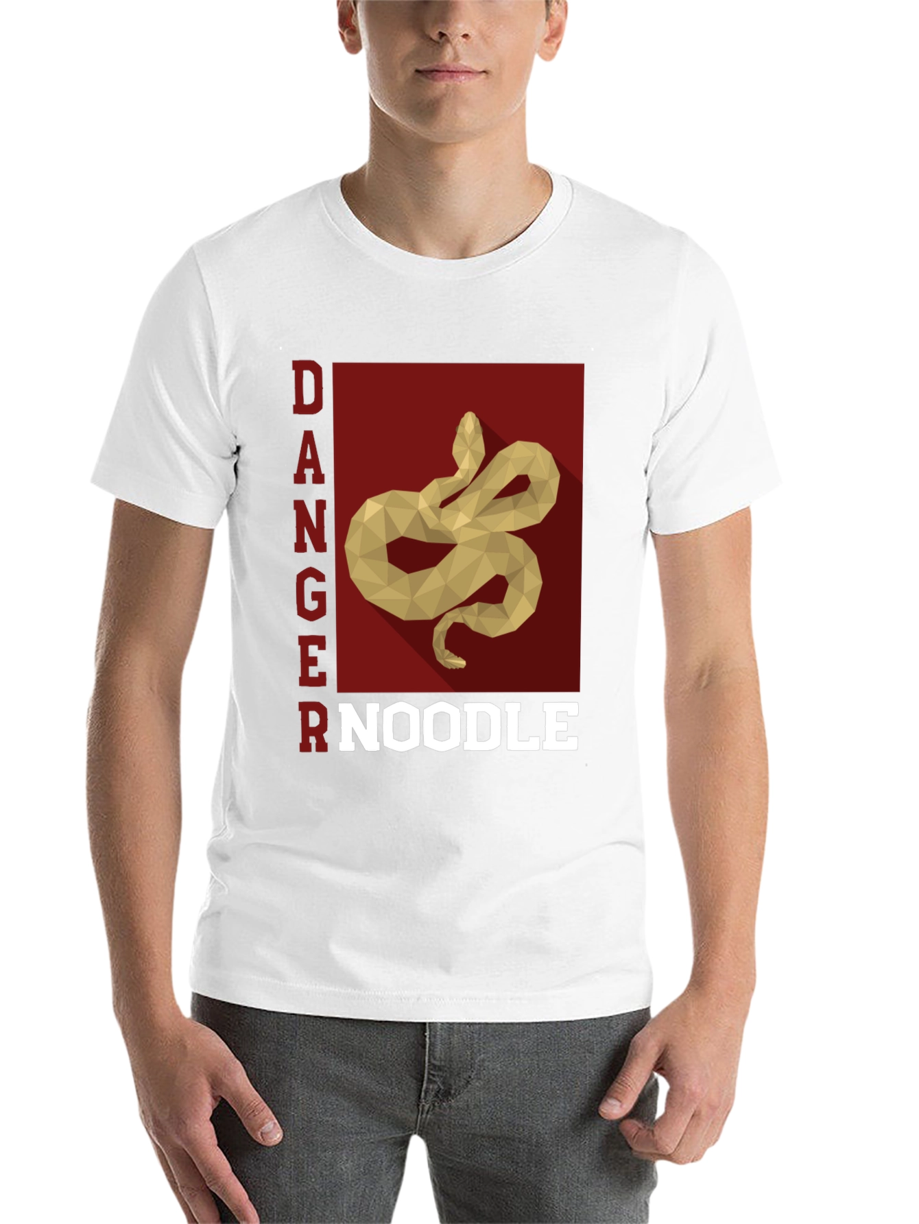 Black Danger Noodle Snake Graphic T-Shirt view 14