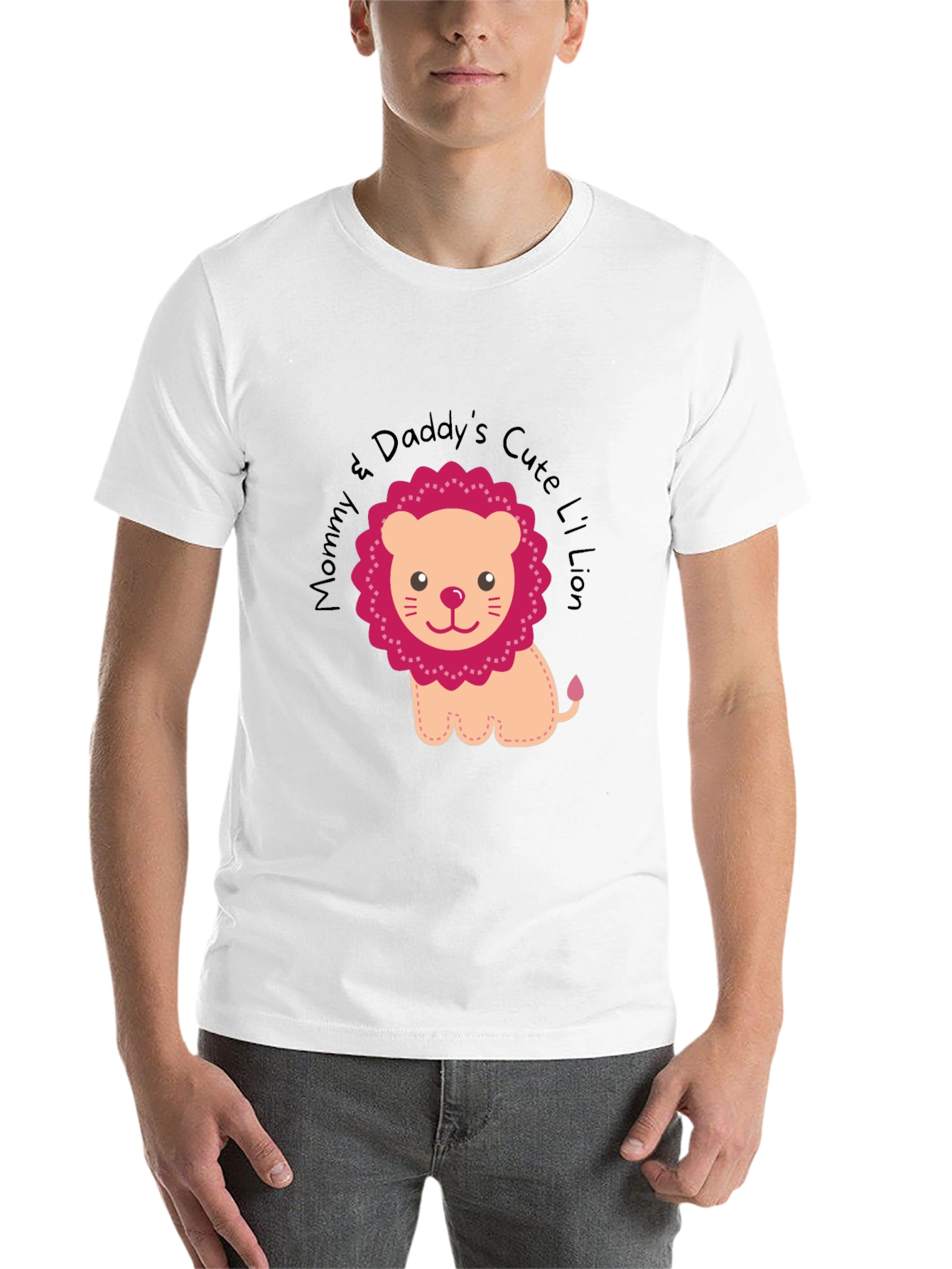 Cute Lion Graphic Tee - Mommy & Daddy's Li'l Lion - 14