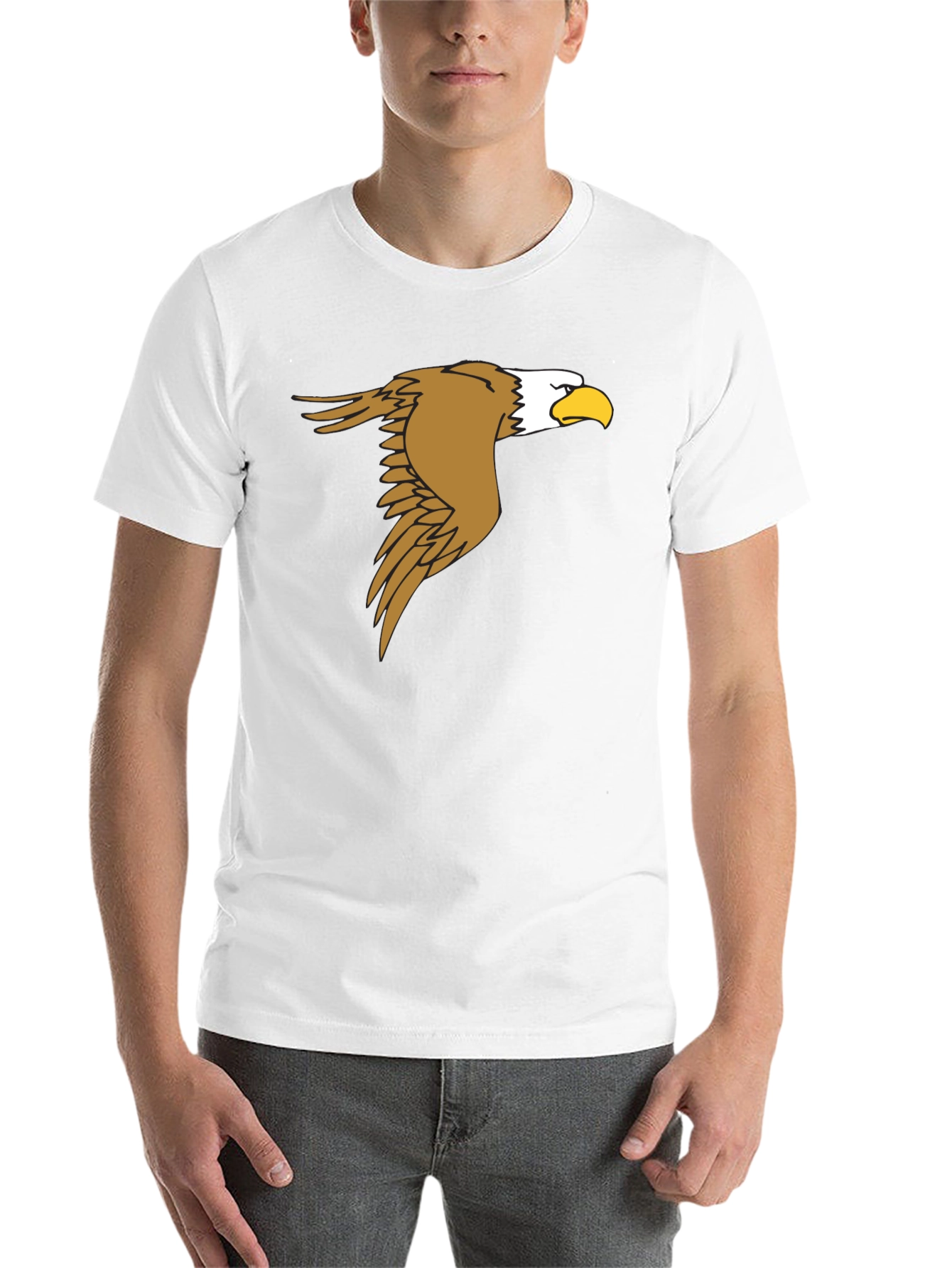 Black Eagle Graphic Black T-Shirt - Men's Fashion Tee view 14