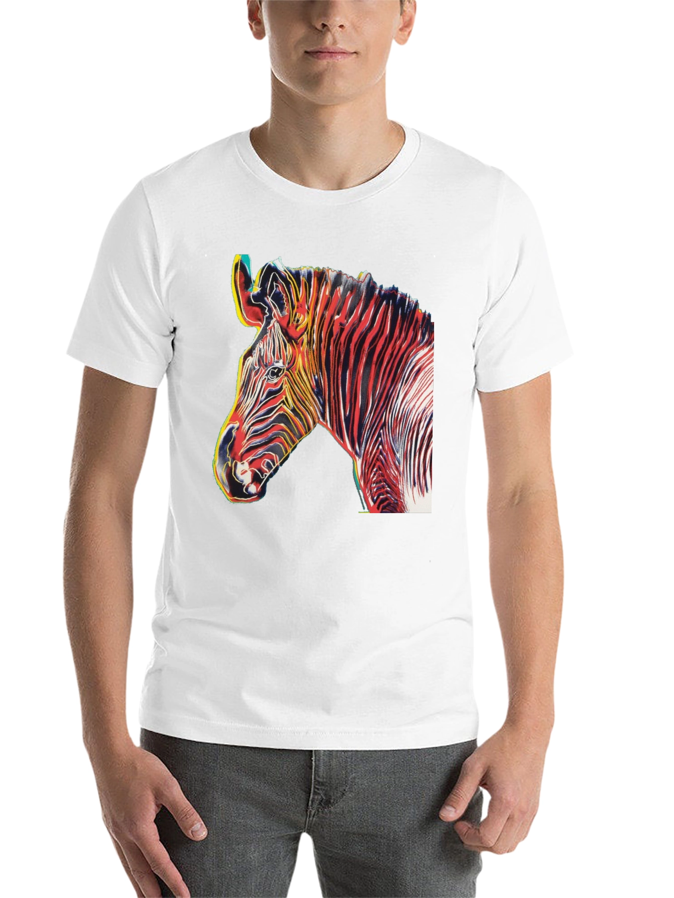 Black Zebra Art Graphic T-Shirt view 14
