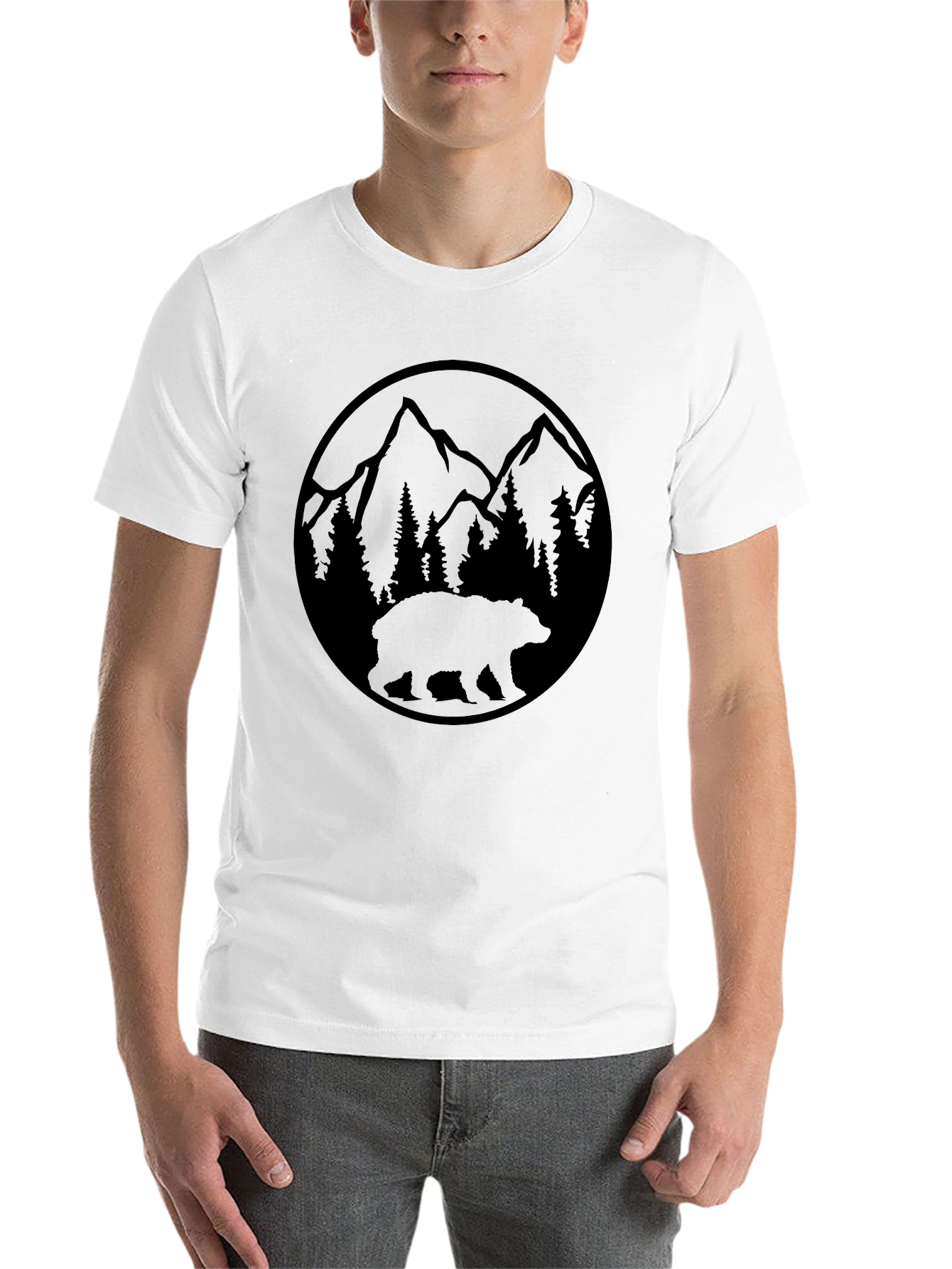 Black Bear Mountain Graphic Tee - Nature Lover's T-Shirt view 14