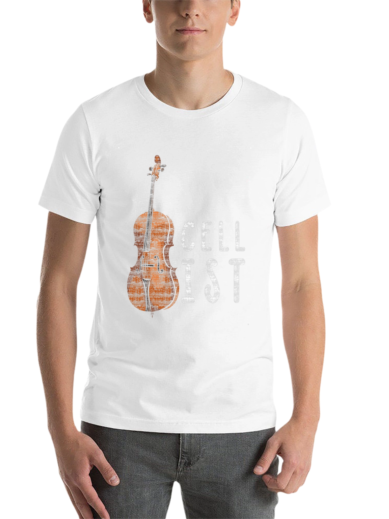 Black Cellist Graphic Tee - Musician T-Shirt view 14