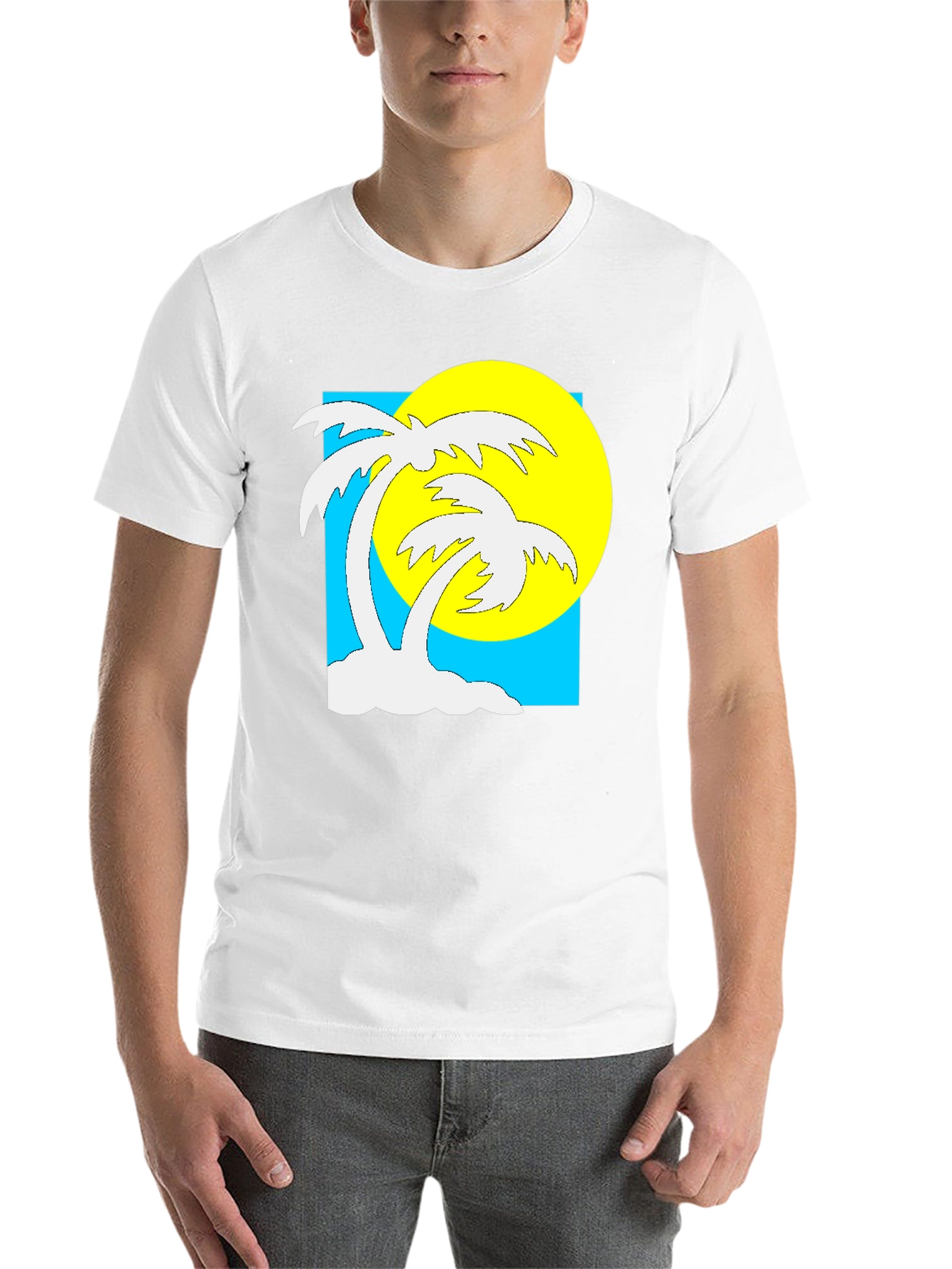 Black Tropical Palm Tree Graphic T-Shirt - Summer Vibes view 14