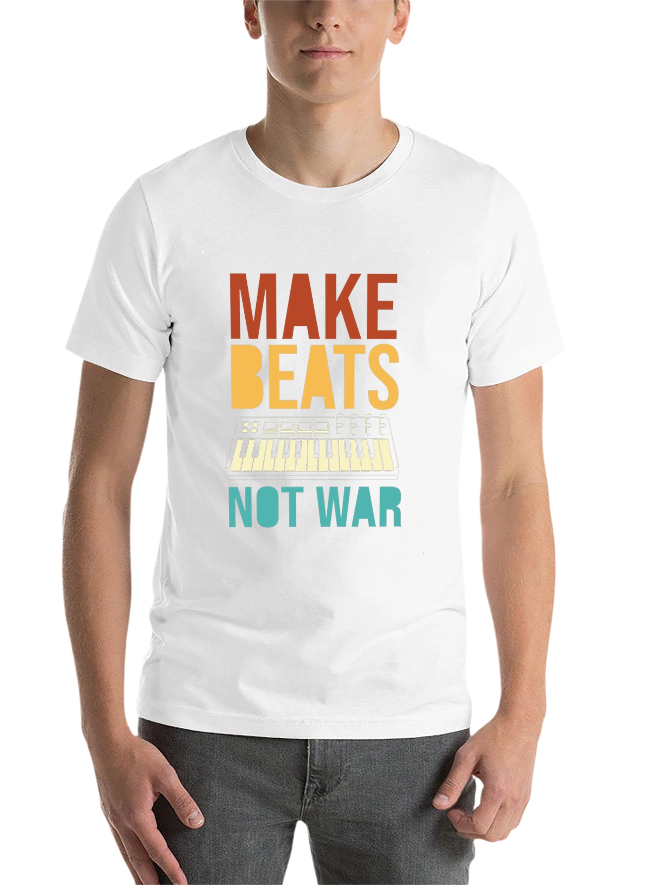 Black Make Beats Not War Graphic T-Shirt view 14