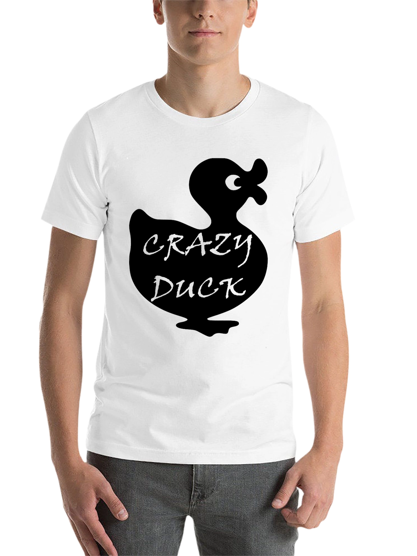Black Crazy Duck Black T-Shirt: Quirky & Fun Style view 14